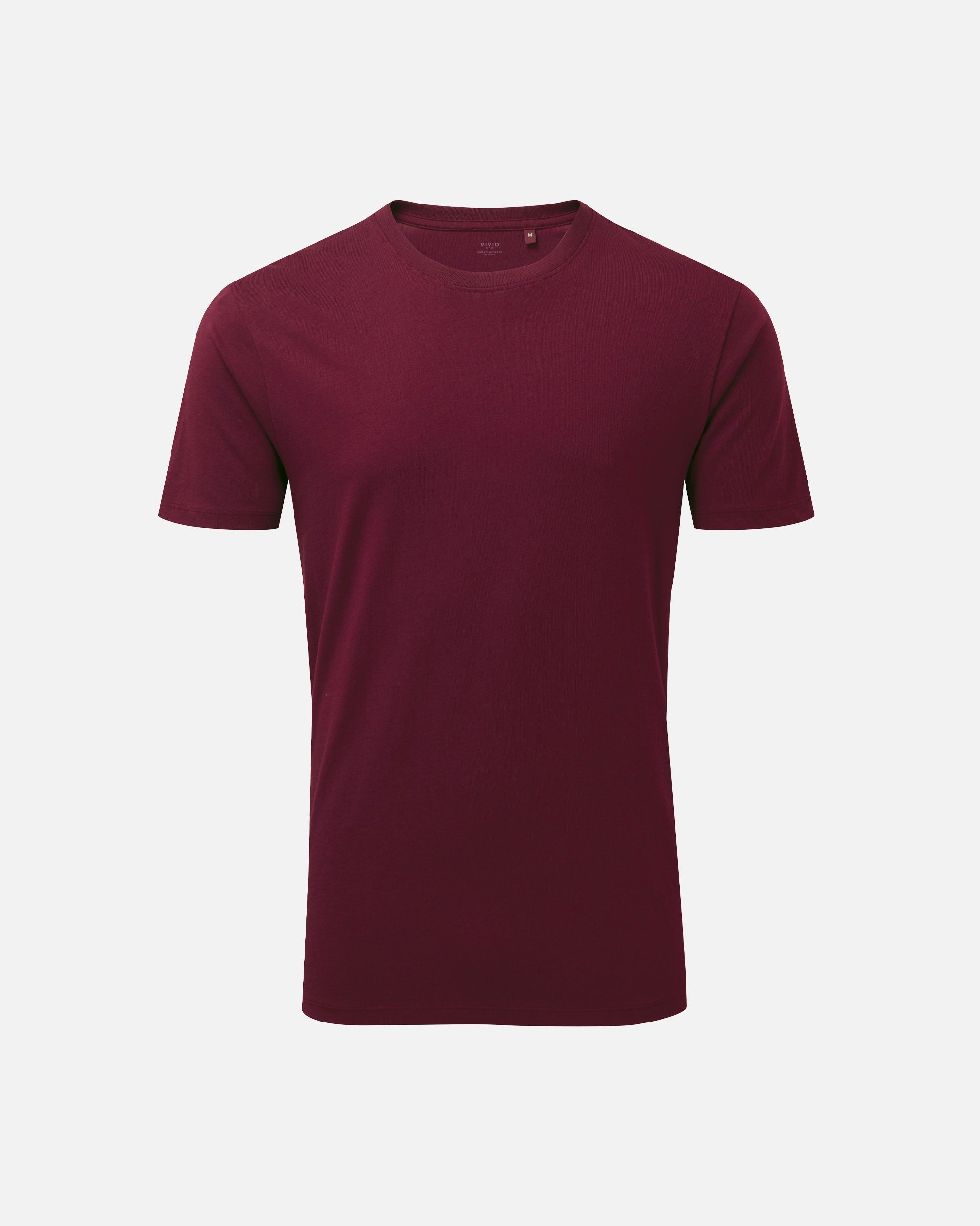 Leichtes Herren Basic T-Shirt Burgundy von VIVID