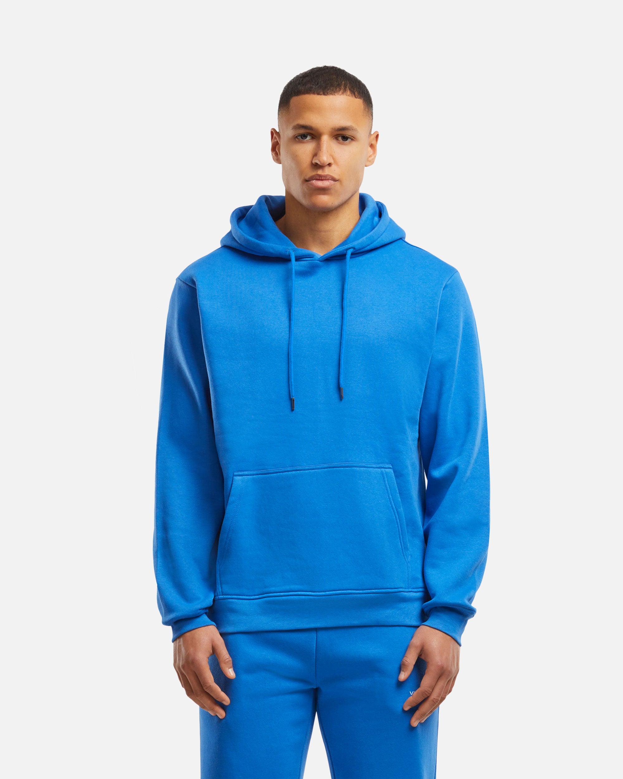 Klassischer Herren Kapuzenpullover Intense Blue von VIVID