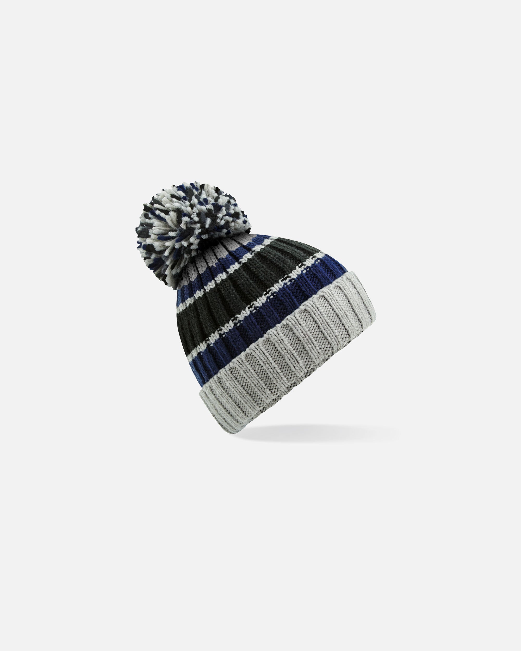 Gestreifte Mütze mit Bommel Blue Steel von VIVID