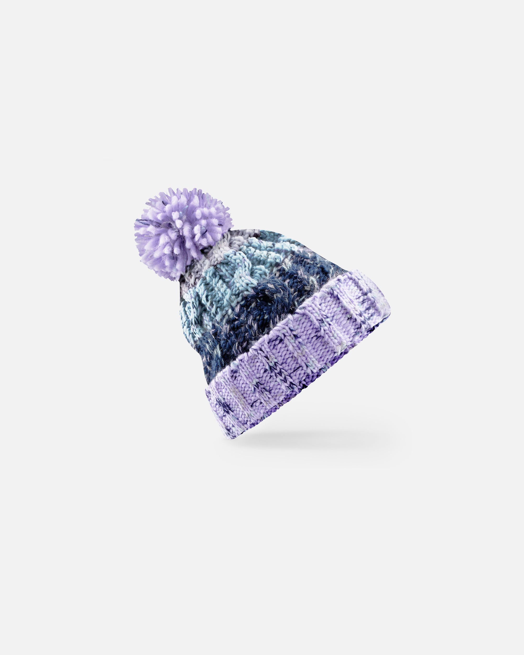 Vierfarbige Mütze mit Bommel Lavender Fizz von VIVID