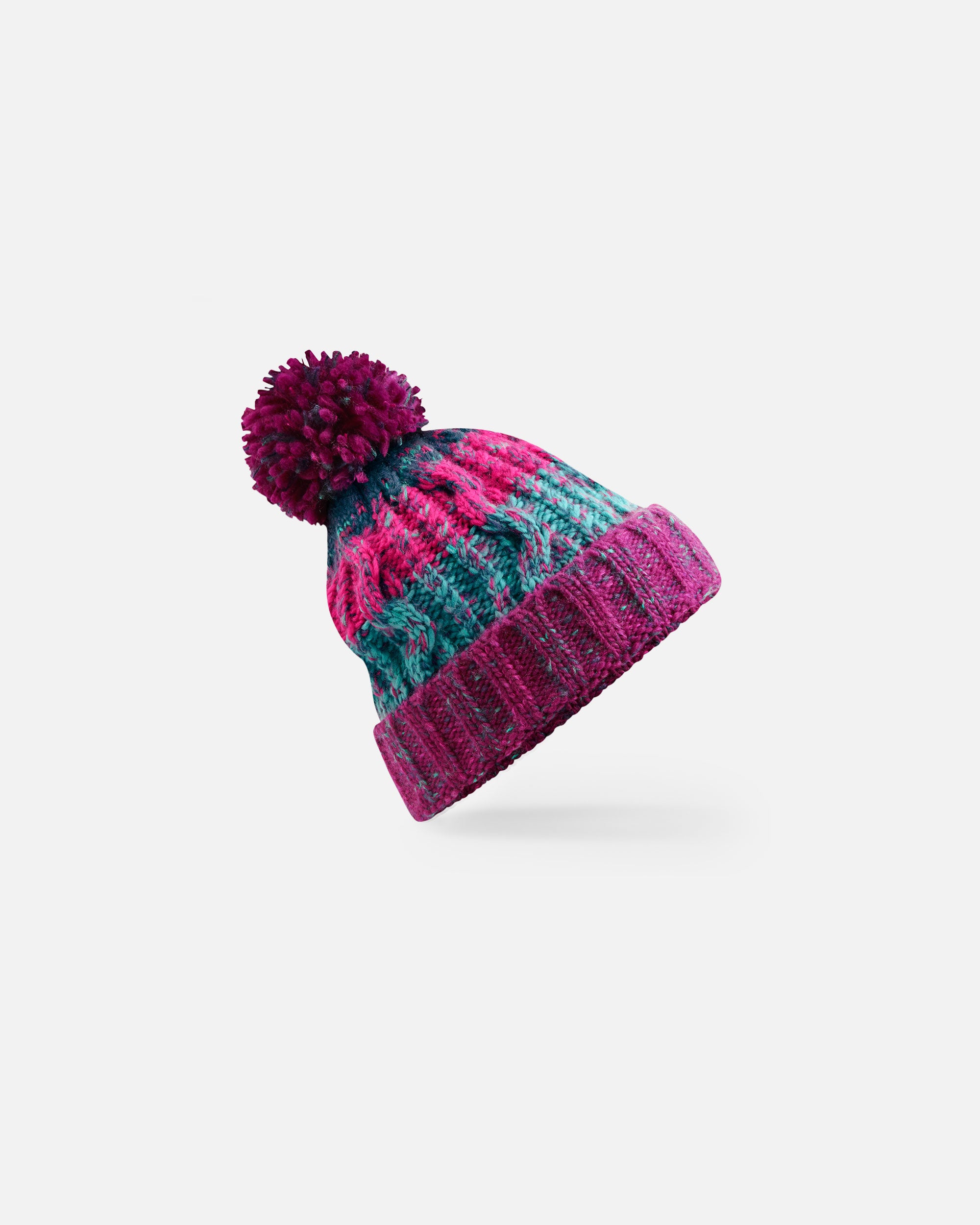 Vierfarbige Mütze mit Bommel Winter Berries von VIVID