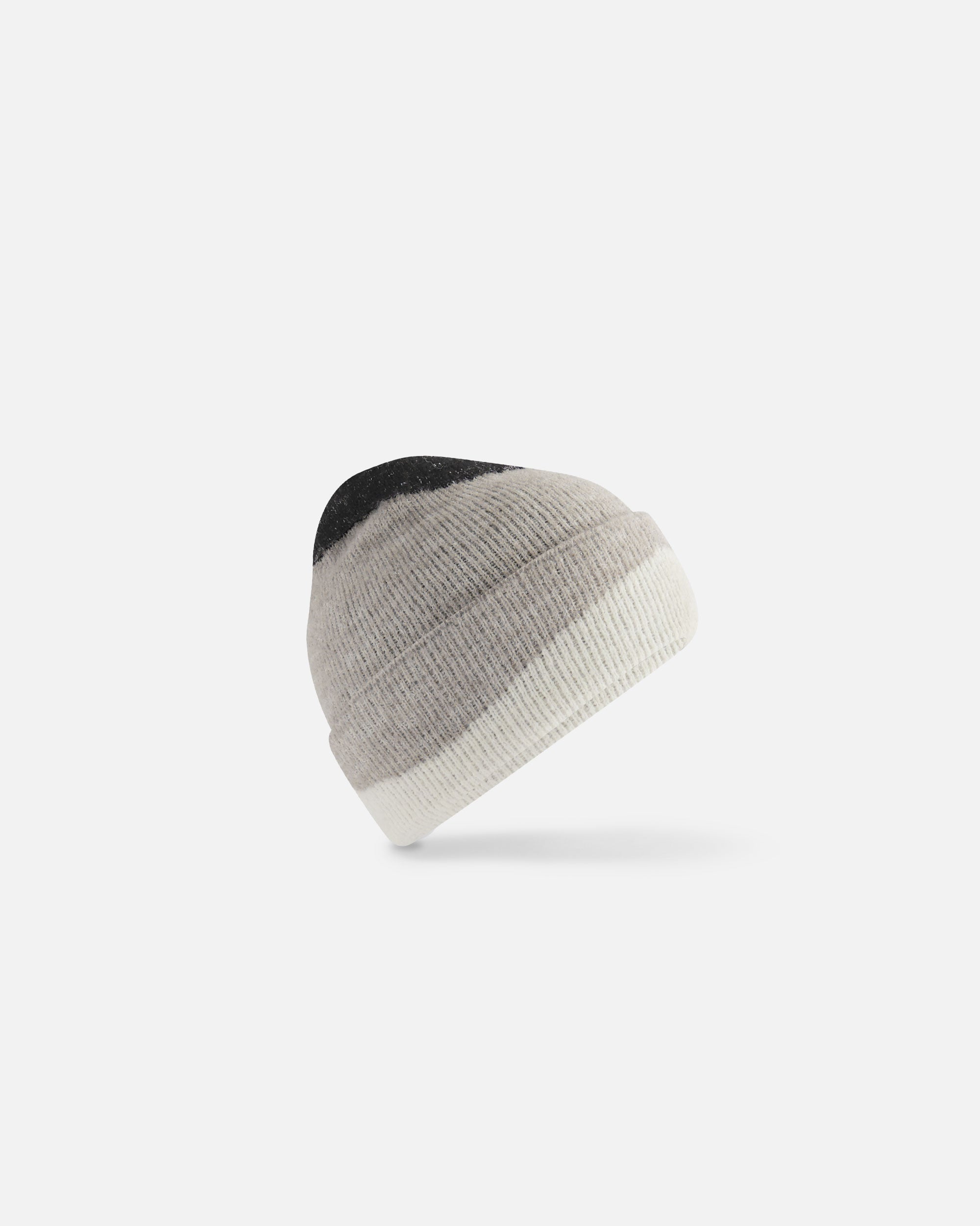 Weiche Mütze mit Wellenform Black-Light Grey-Soft White von VIVID