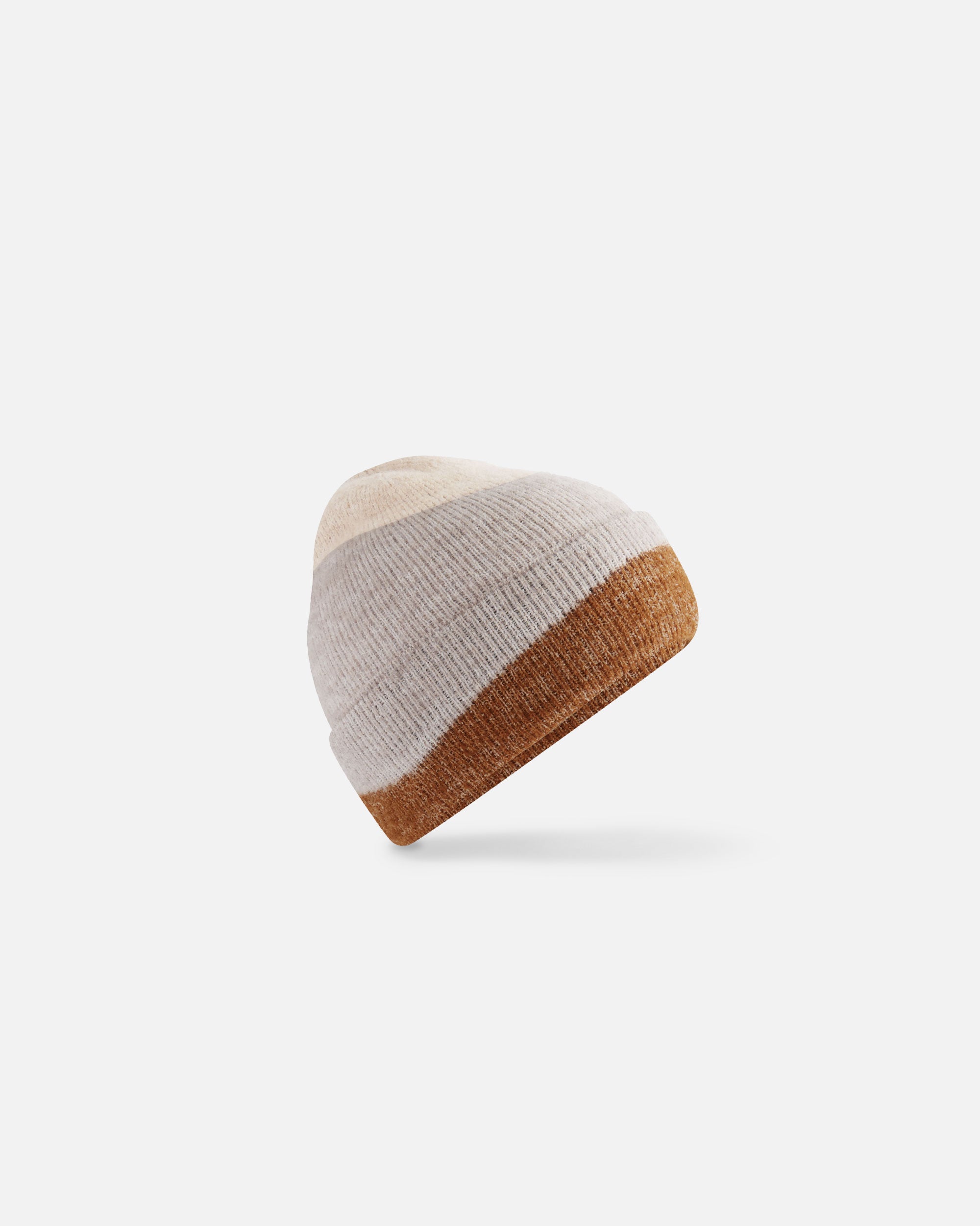 Weiche Mütze mit Wellenform Oatmeal-Natural Stone-Biscuit von VIVID