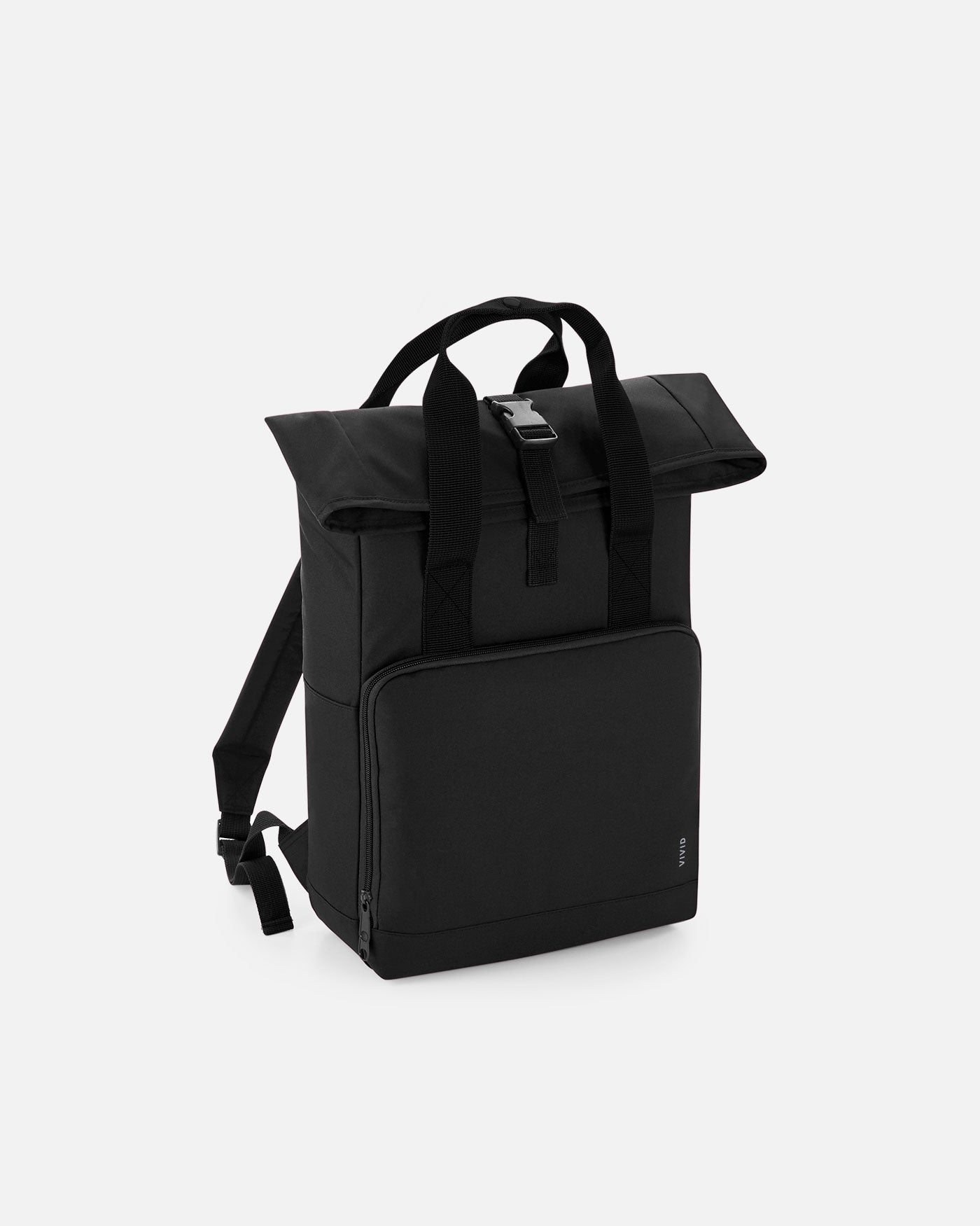 Alltags Rolltop Rucksack mit zwei Griffen Black von VIVID
