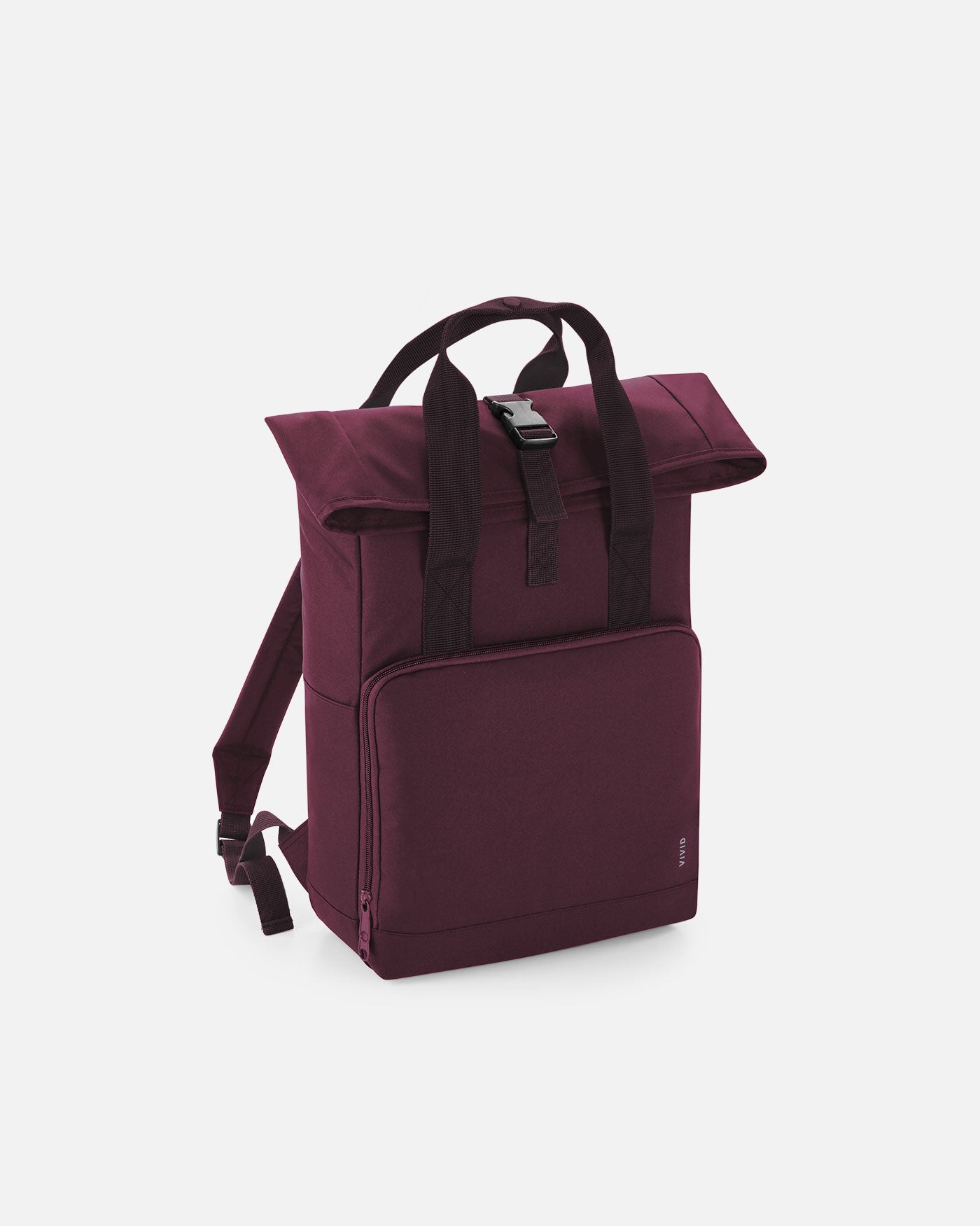 Alltags Rolltop Rucksack mit zwei Griffen Burgundy von VIVID