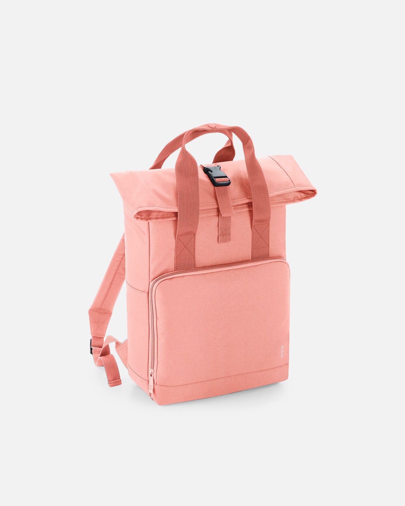Alltags Rolltop Rucksack mit zwei Griffen Oxford Pink von VIVID