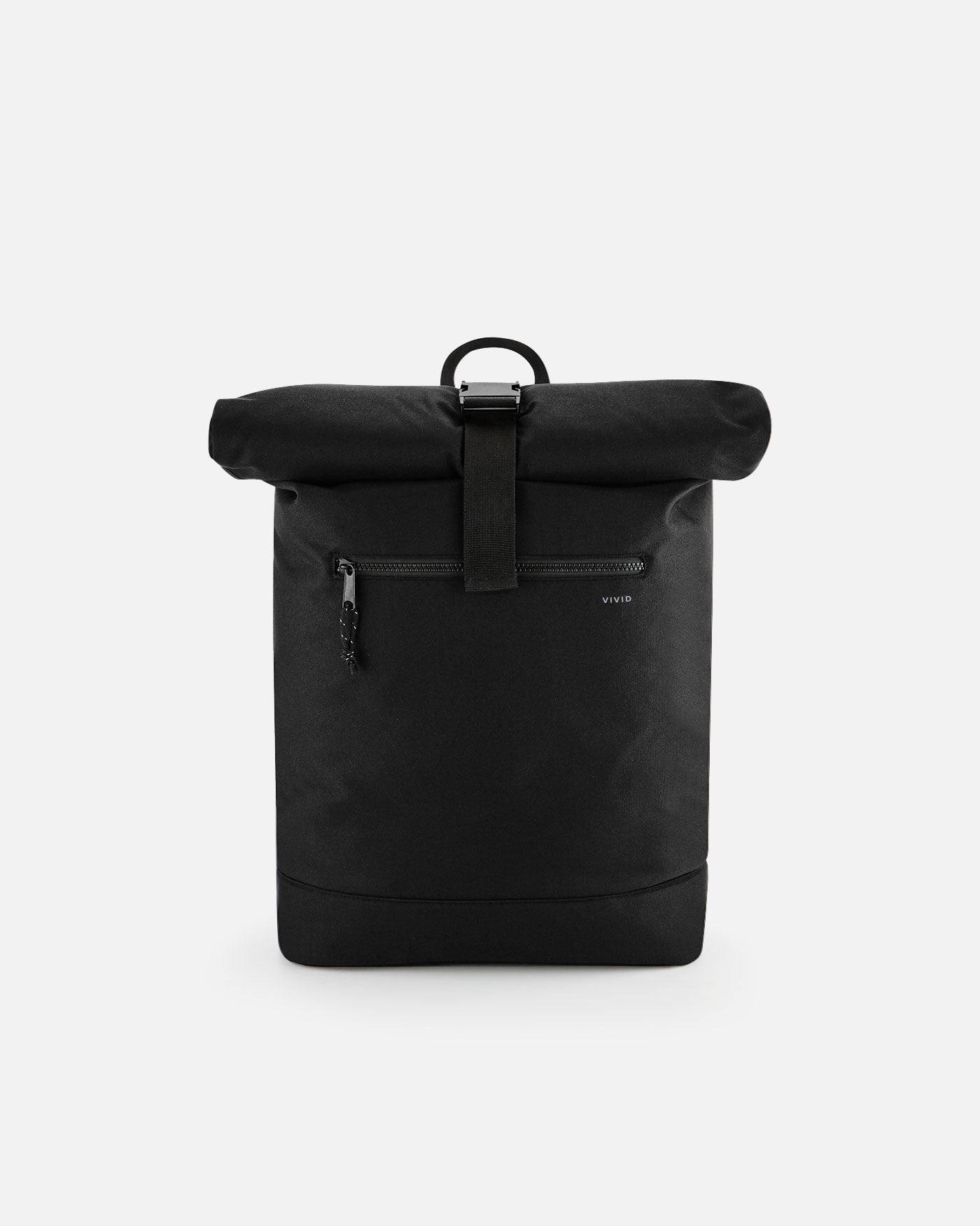 Alltags Rolltop Rucksack Black von VIVID