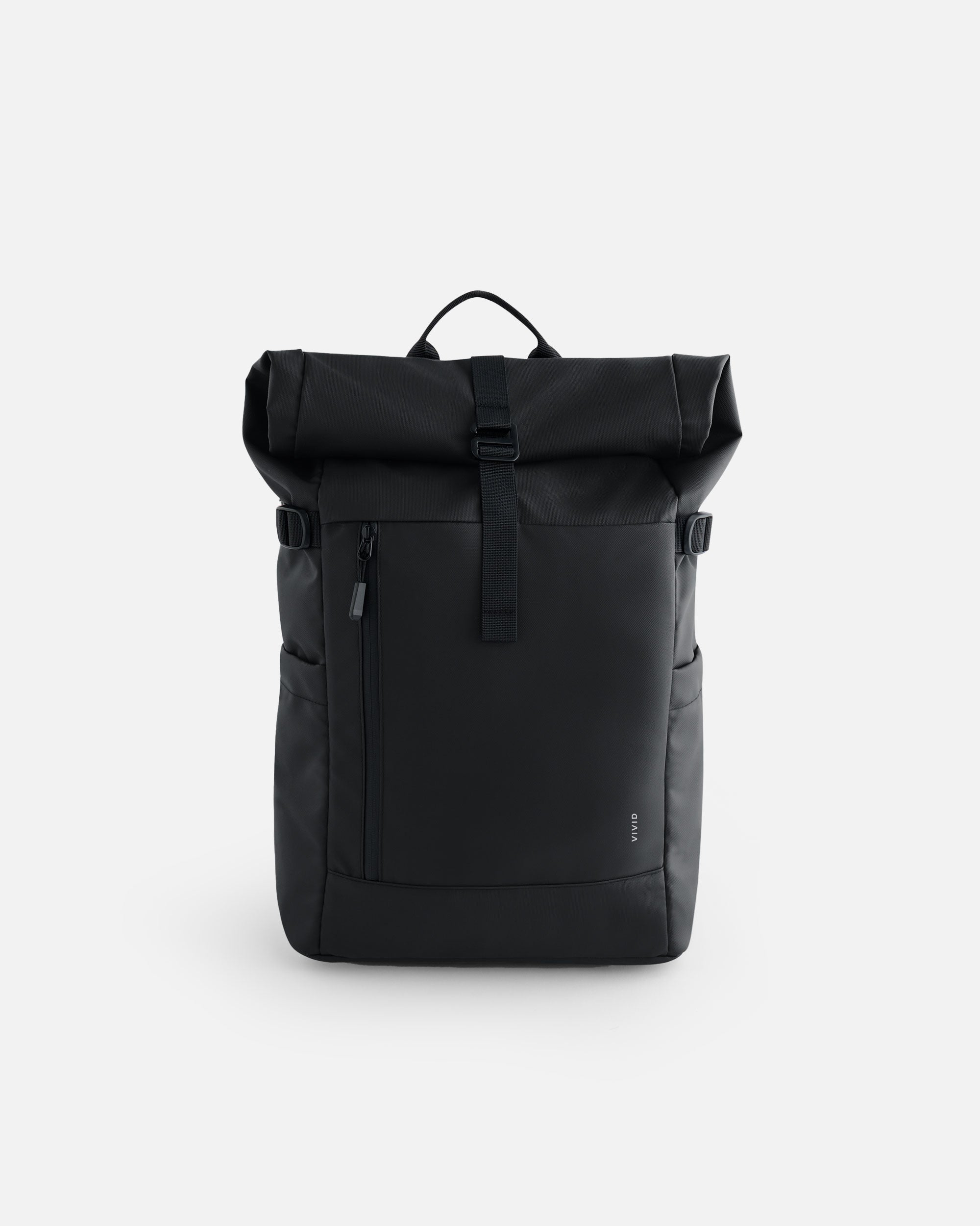 Moderner Rolltop Rucksack Black von VIVID