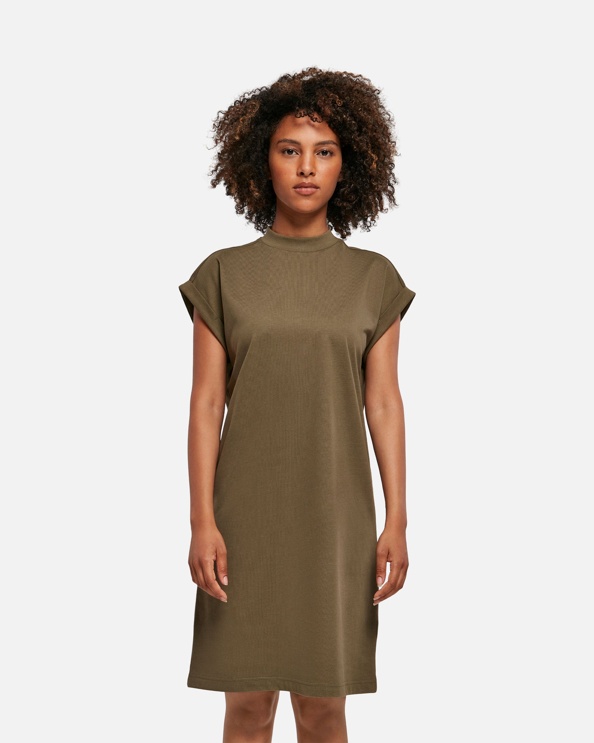 Damen Kleid mit verlängerten Schultern 2.0 Olive von VIVID