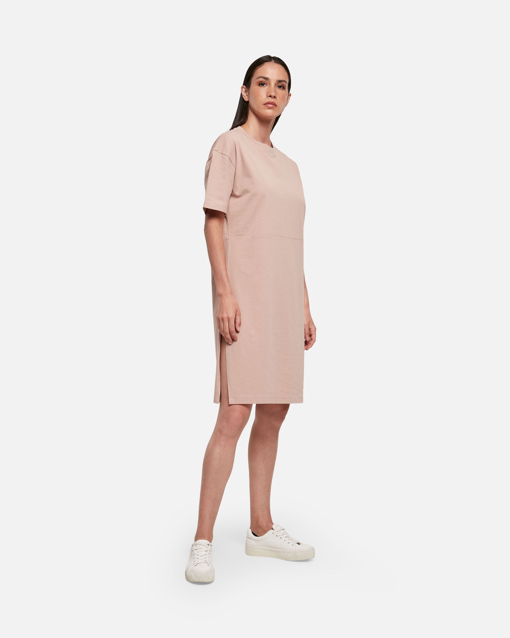 Übergroßes T-Shirt Kleid mit Seitenschlitz von VIVID
