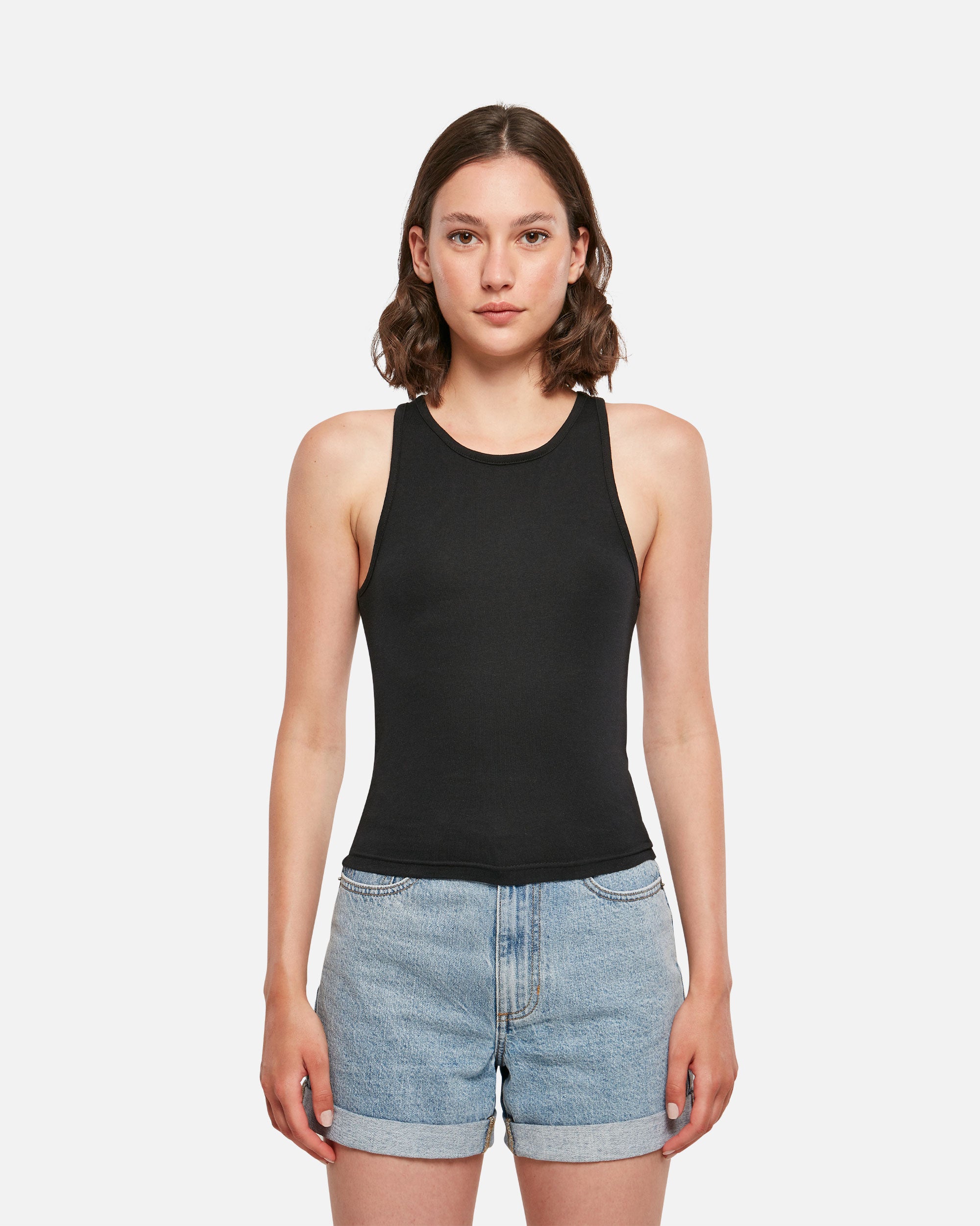 Damen Racerback Top Black von VIVID