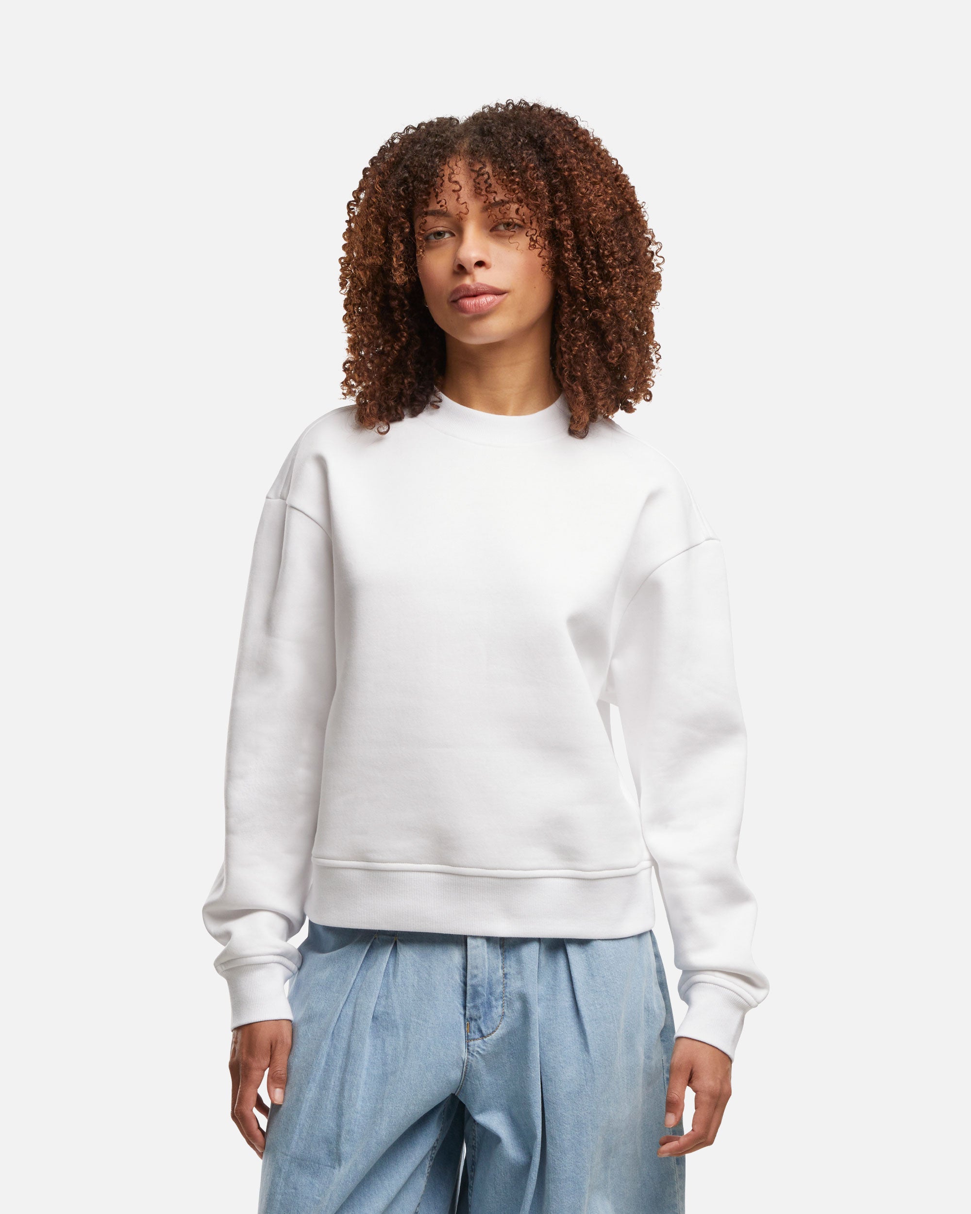 Übergroßer Damen Pullover White von VIVID