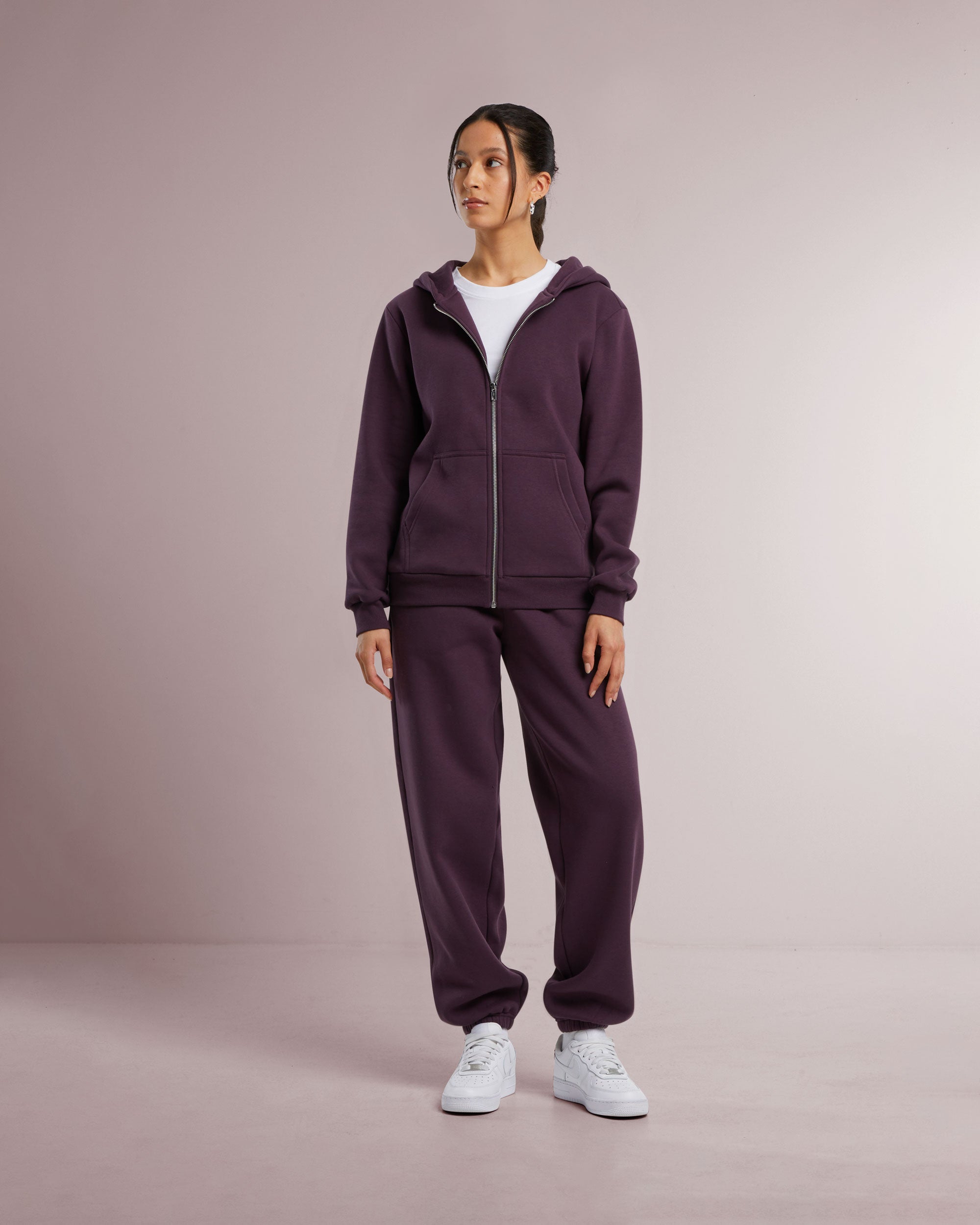 Damen VD Fluffy Zip Kapuzenpullover von VIVID