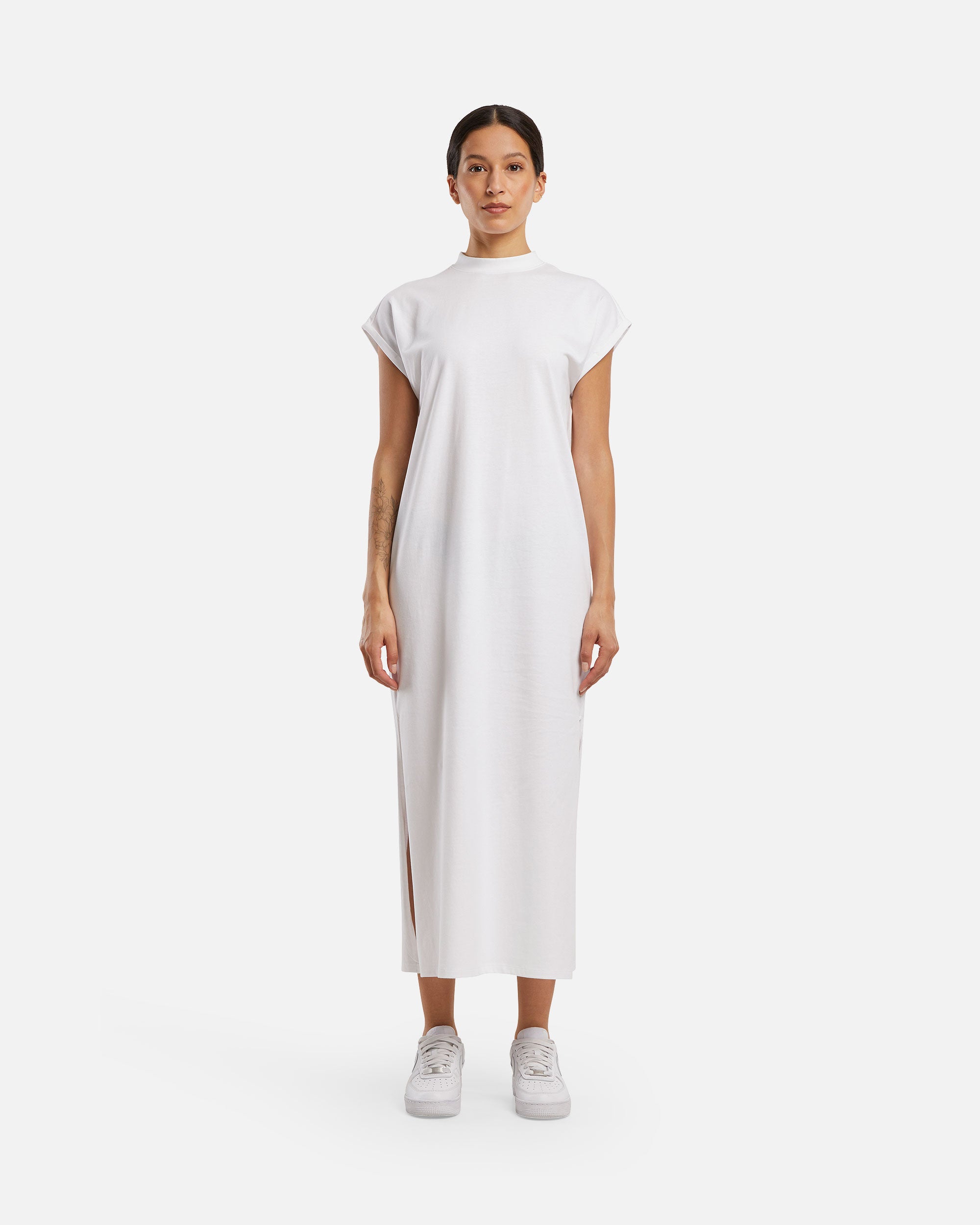 Damen Kleid mit verlängerten Schultern White von VIVID