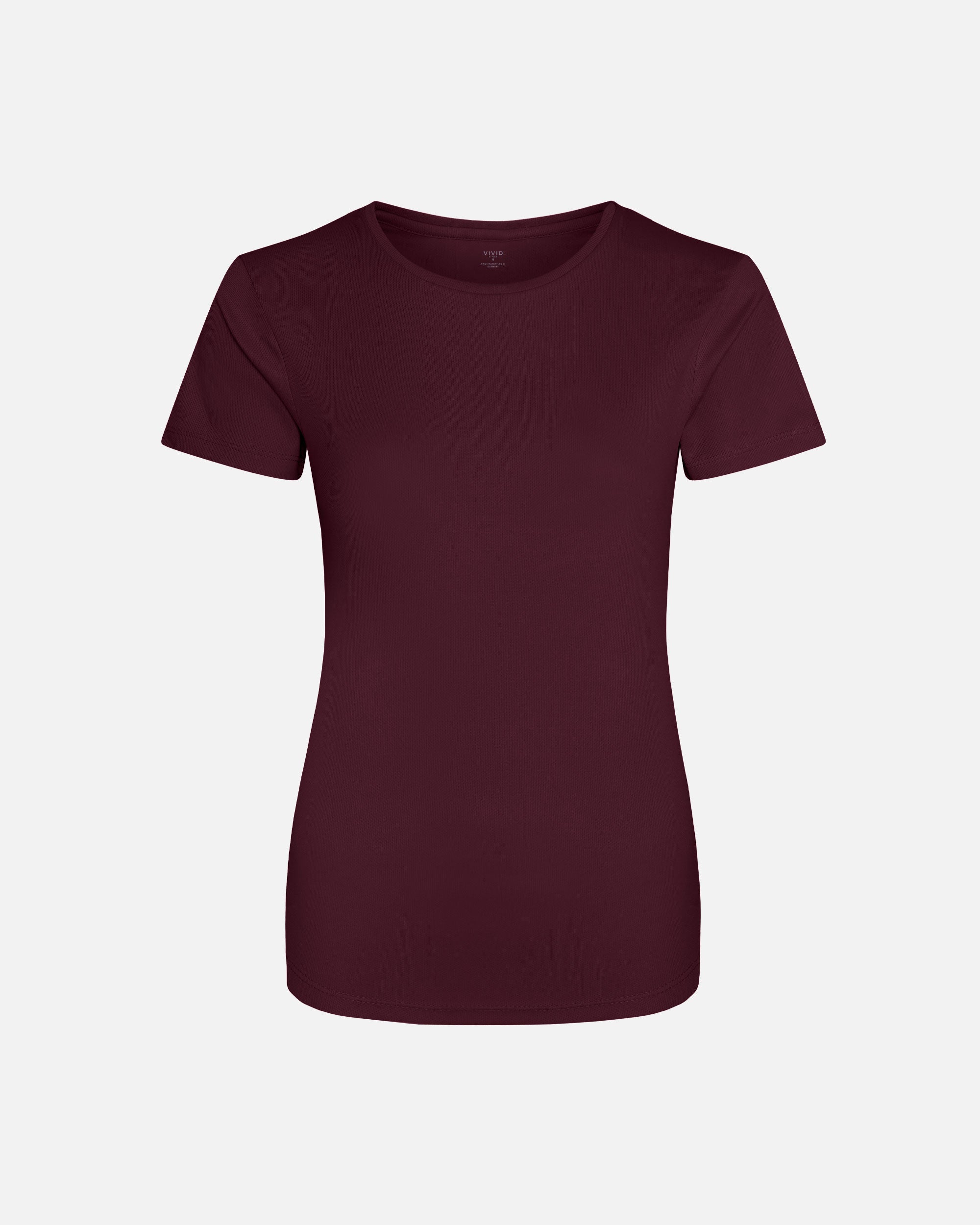 Damen Cool Sport T-Shirt Burgundy von VIVID