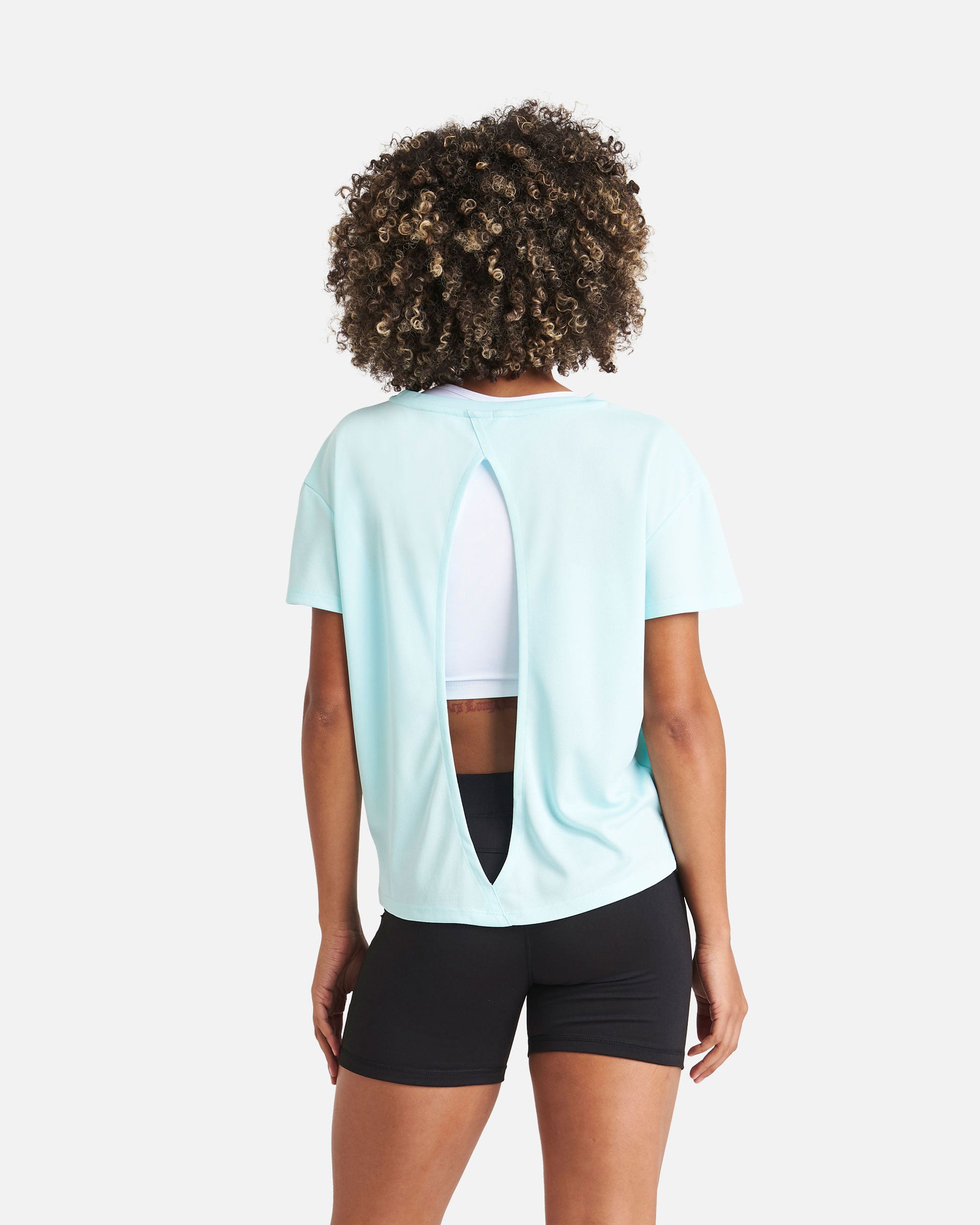 Damen Sport T-Shirt mit offenen Rückendetail von VIVID