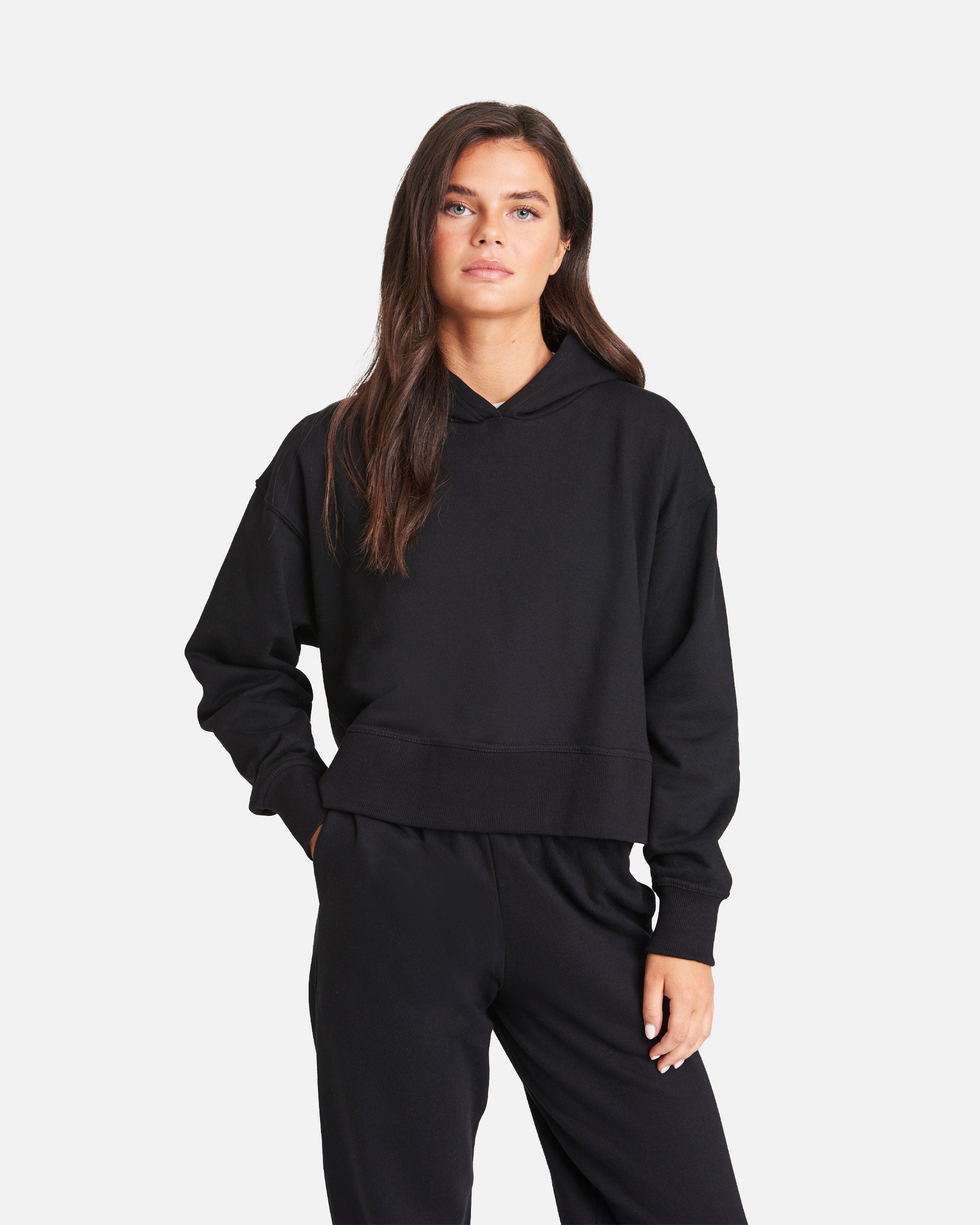 Damen Relax Kapuzenpullover Black von VIVID