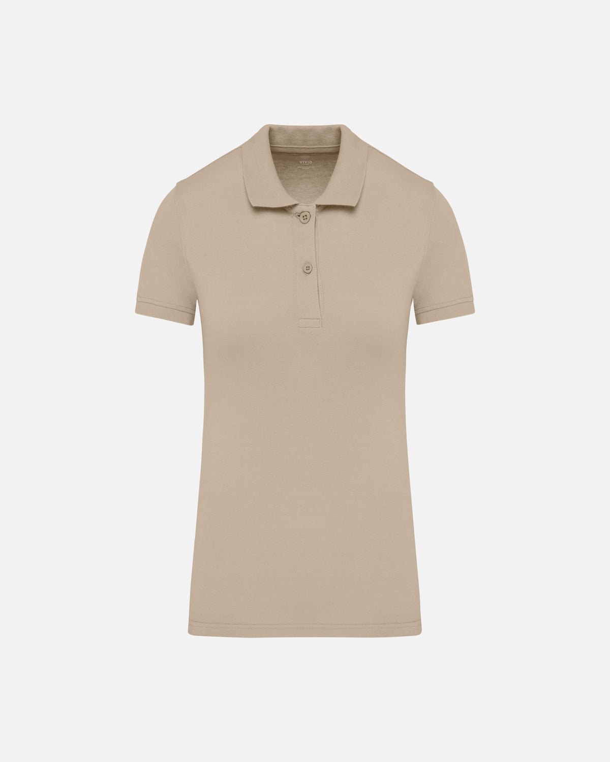 Klassisches Damen Piqué Polo T-Shirt 2.0 Desert Sand von VIVID