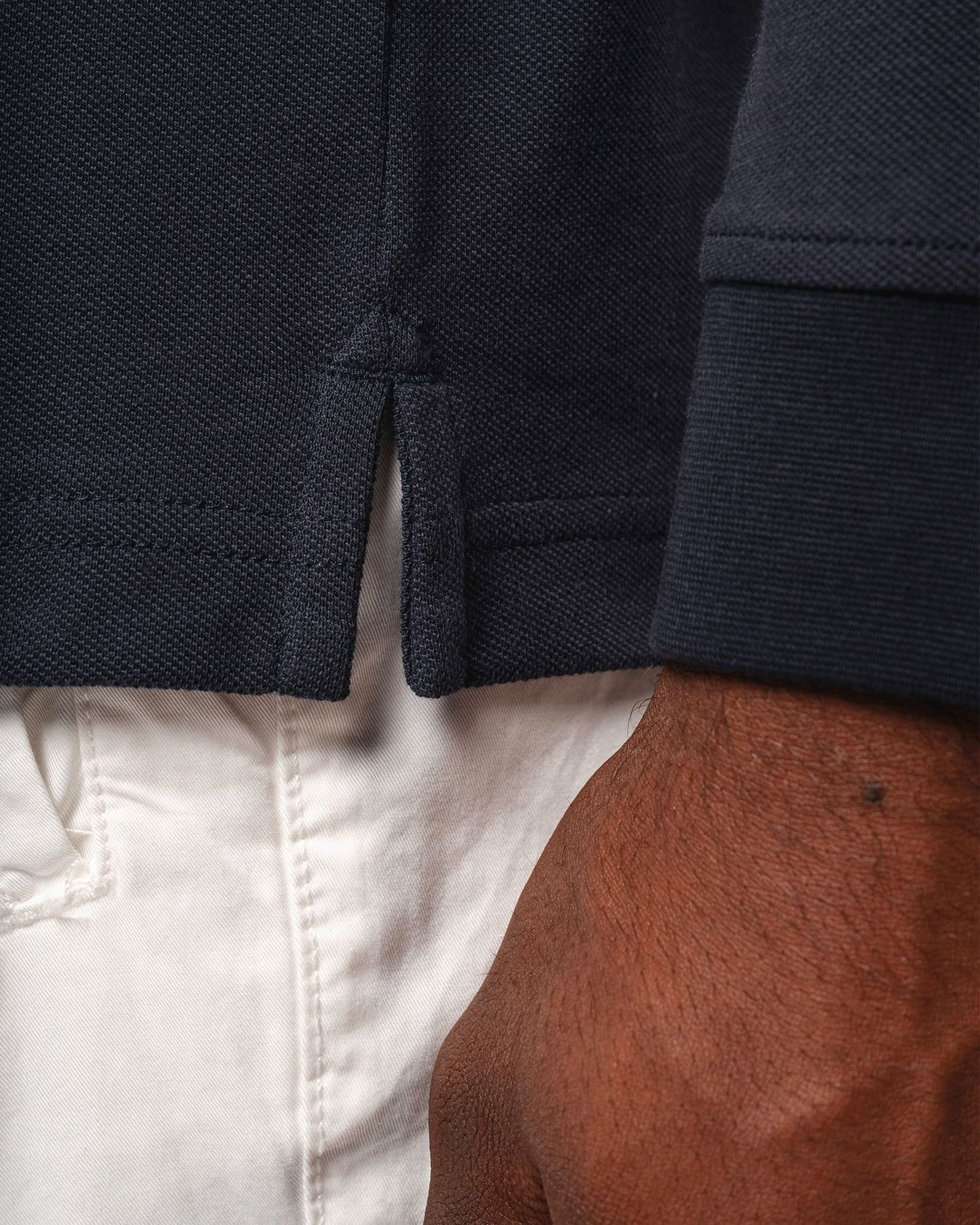 Klassisches Herren Piqué Polo Langarmshirt 2.0