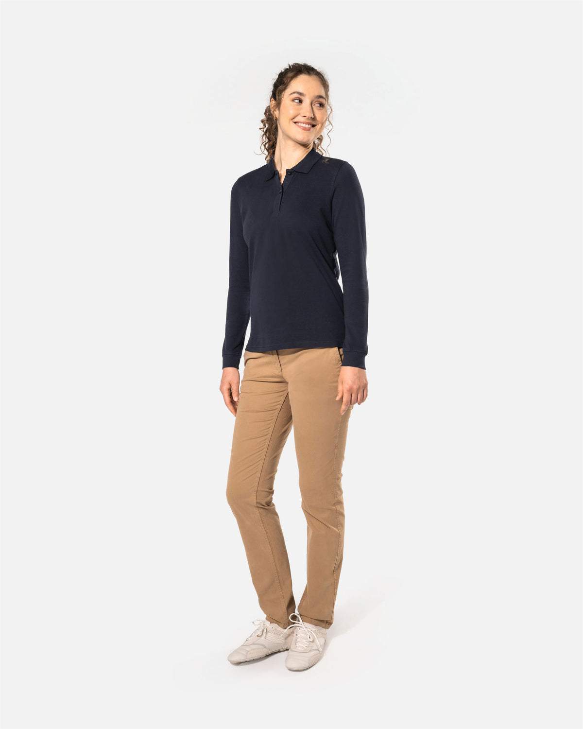 Klassisches Damen Piqué Polo Langarmshirt 2.0 von VIVID