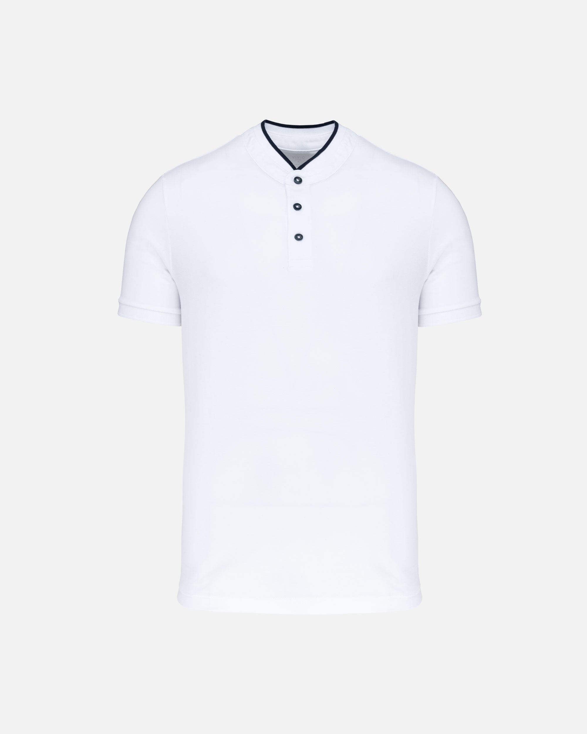 Herren Piqué Polo T-Shirt mit Maokragen