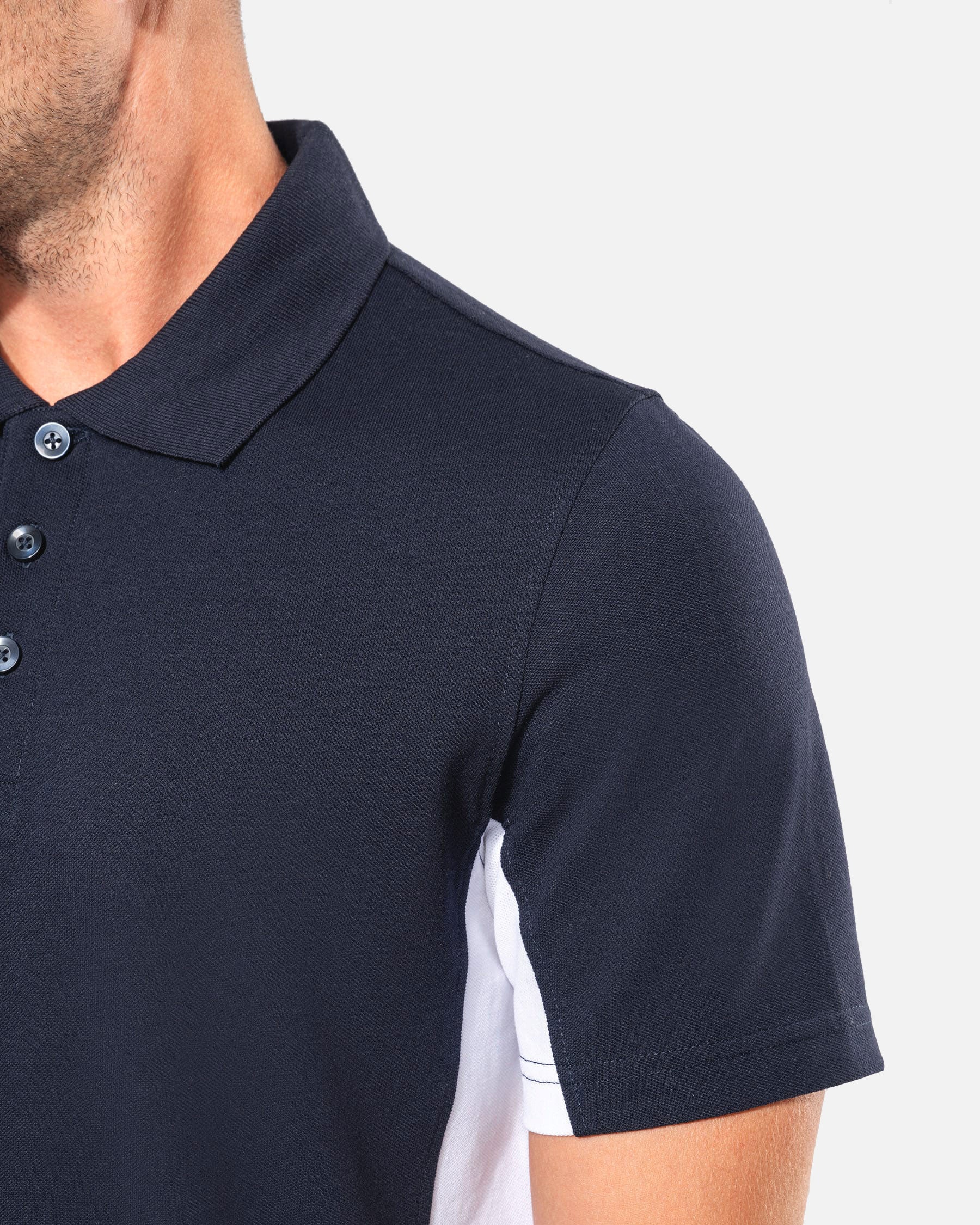 Zweifarbiges Herren Piqué Polo T-Shirt 2.0