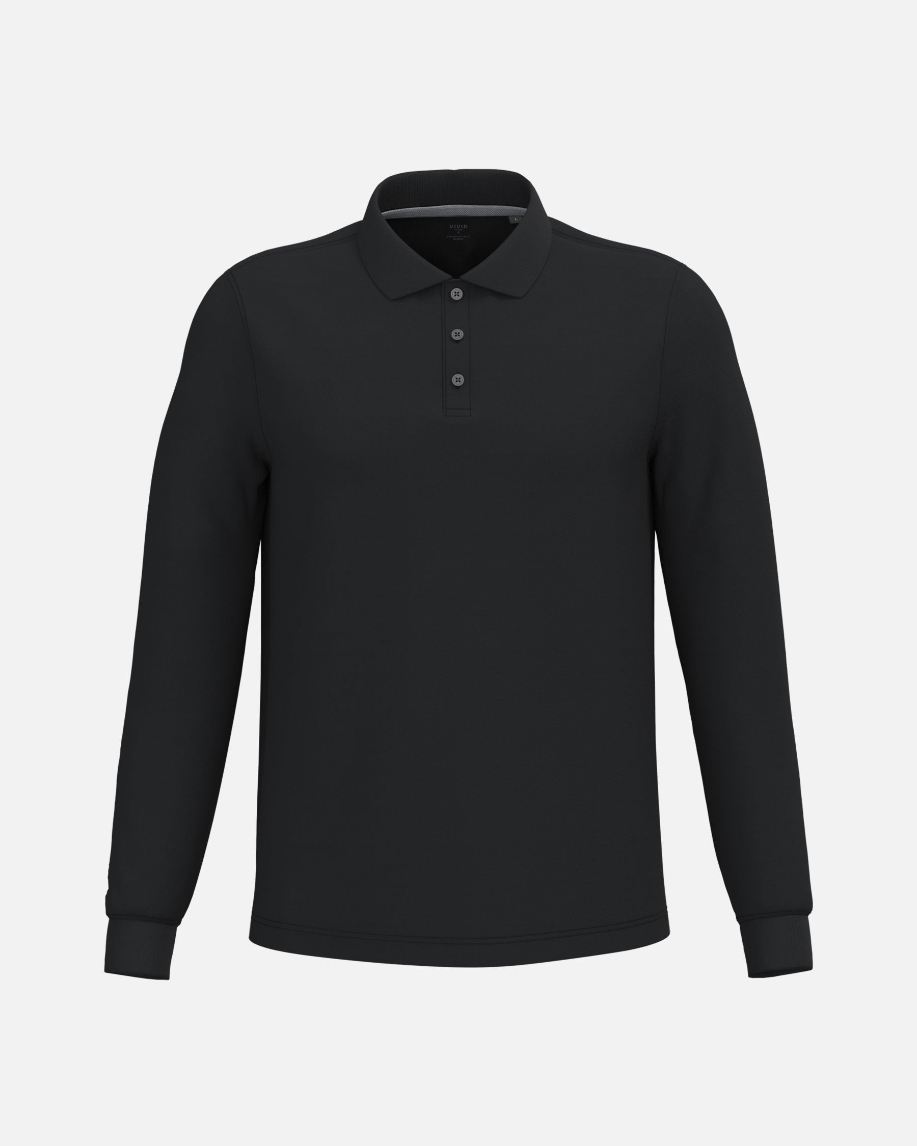 Schweres Herren Piqué Polo Langarmshirt