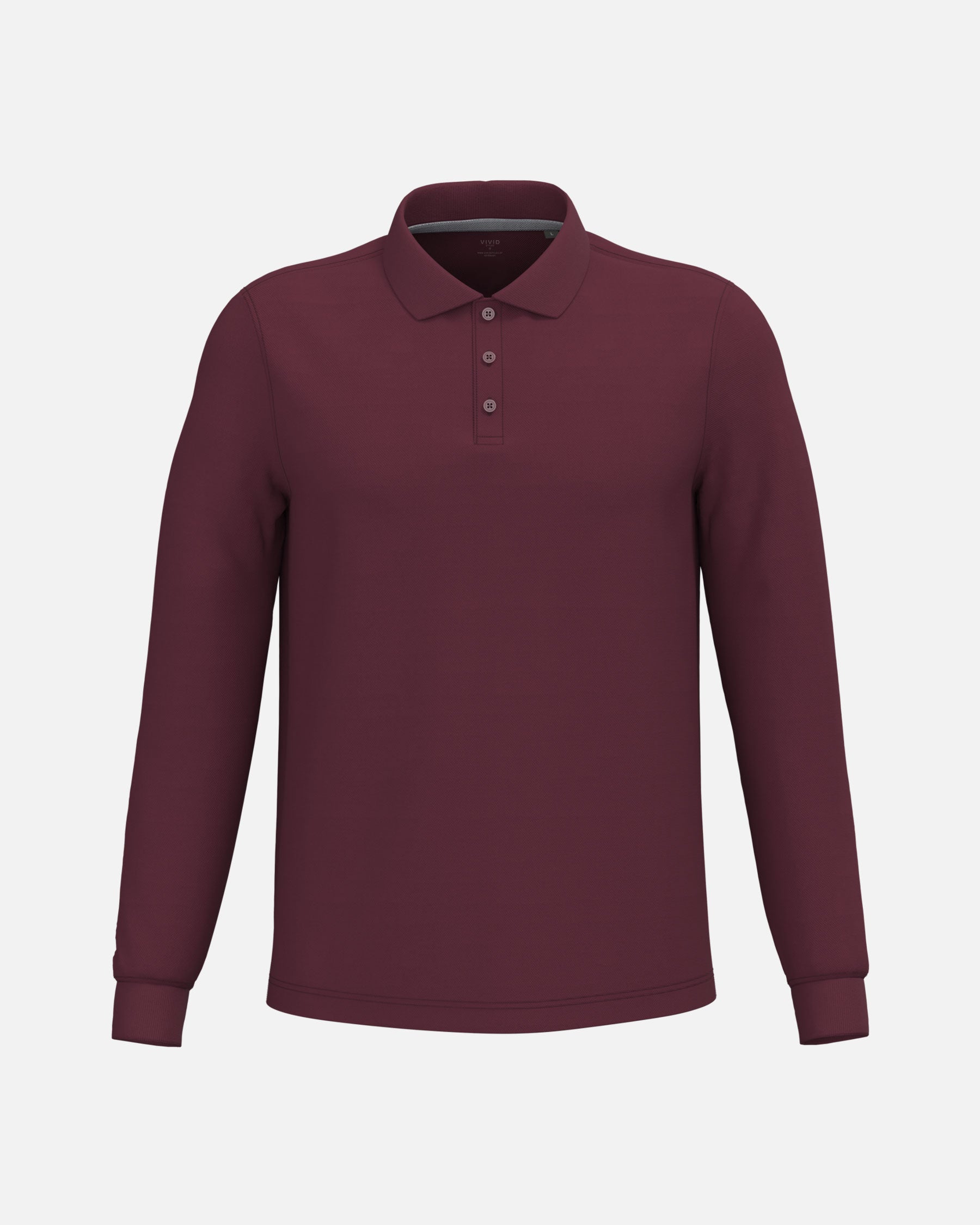 Schweres Herren Piqué Polo Langarmshirt