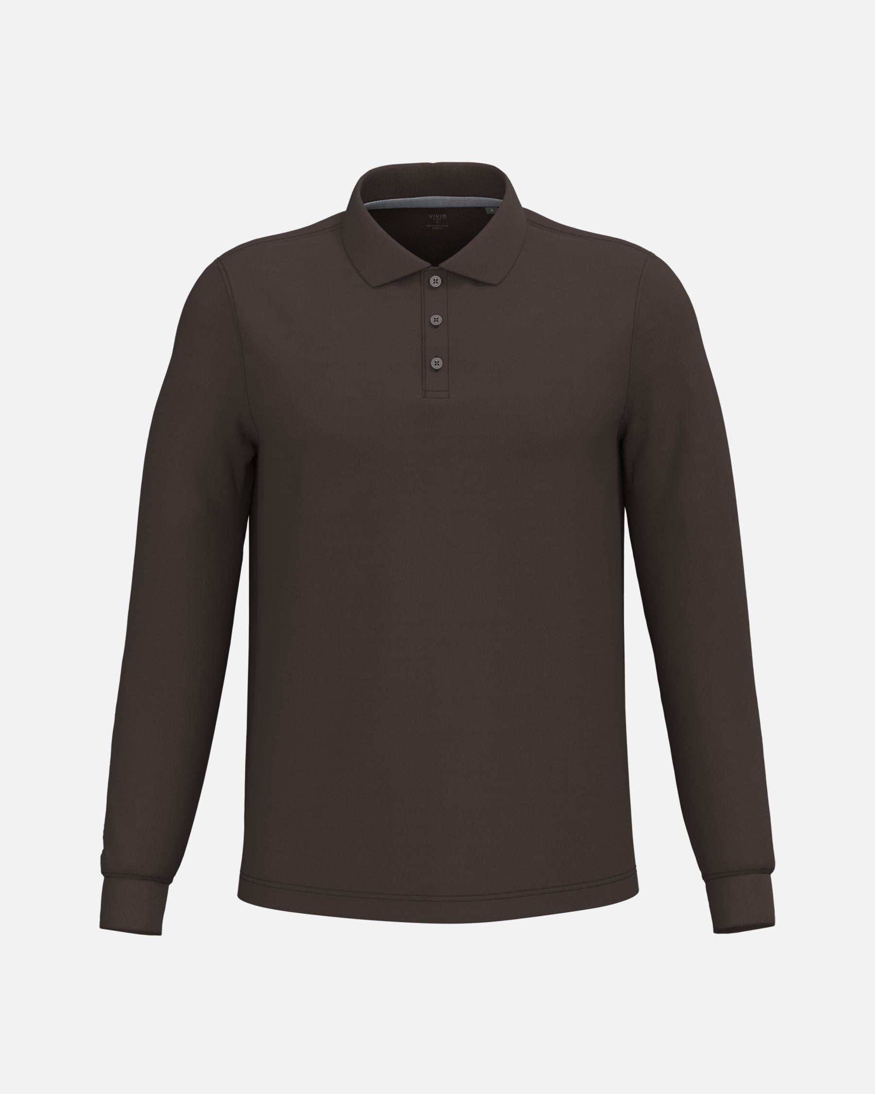 Schweres Herren Piqué Polo Langarmshirt