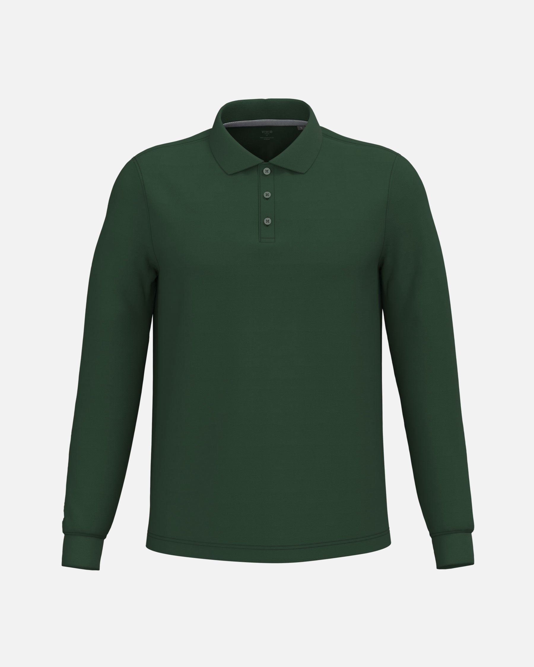 Schweres Herren Piqué Polo Langarmshirt
