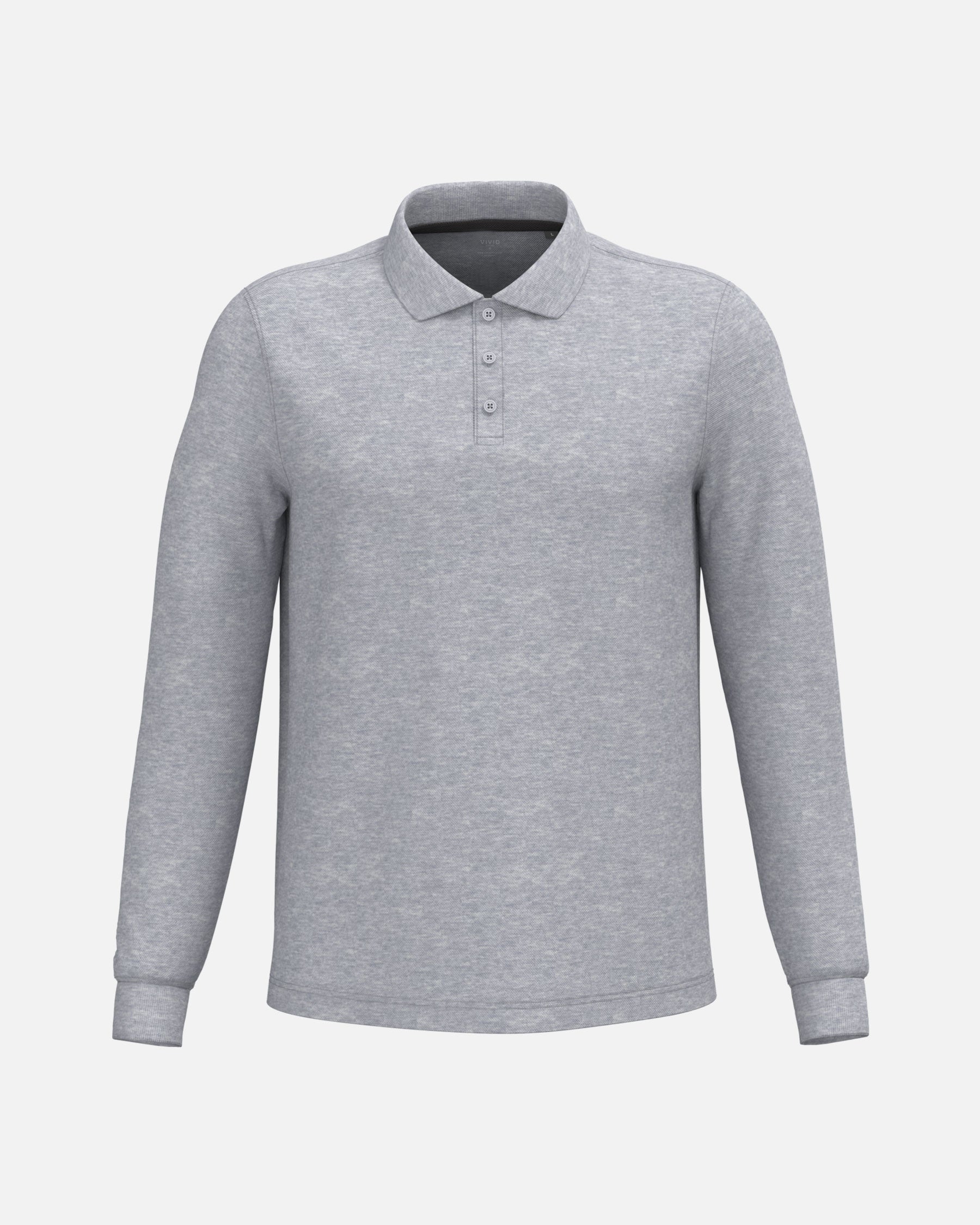 Schweres Herren Piqué Polo Langarmshirt