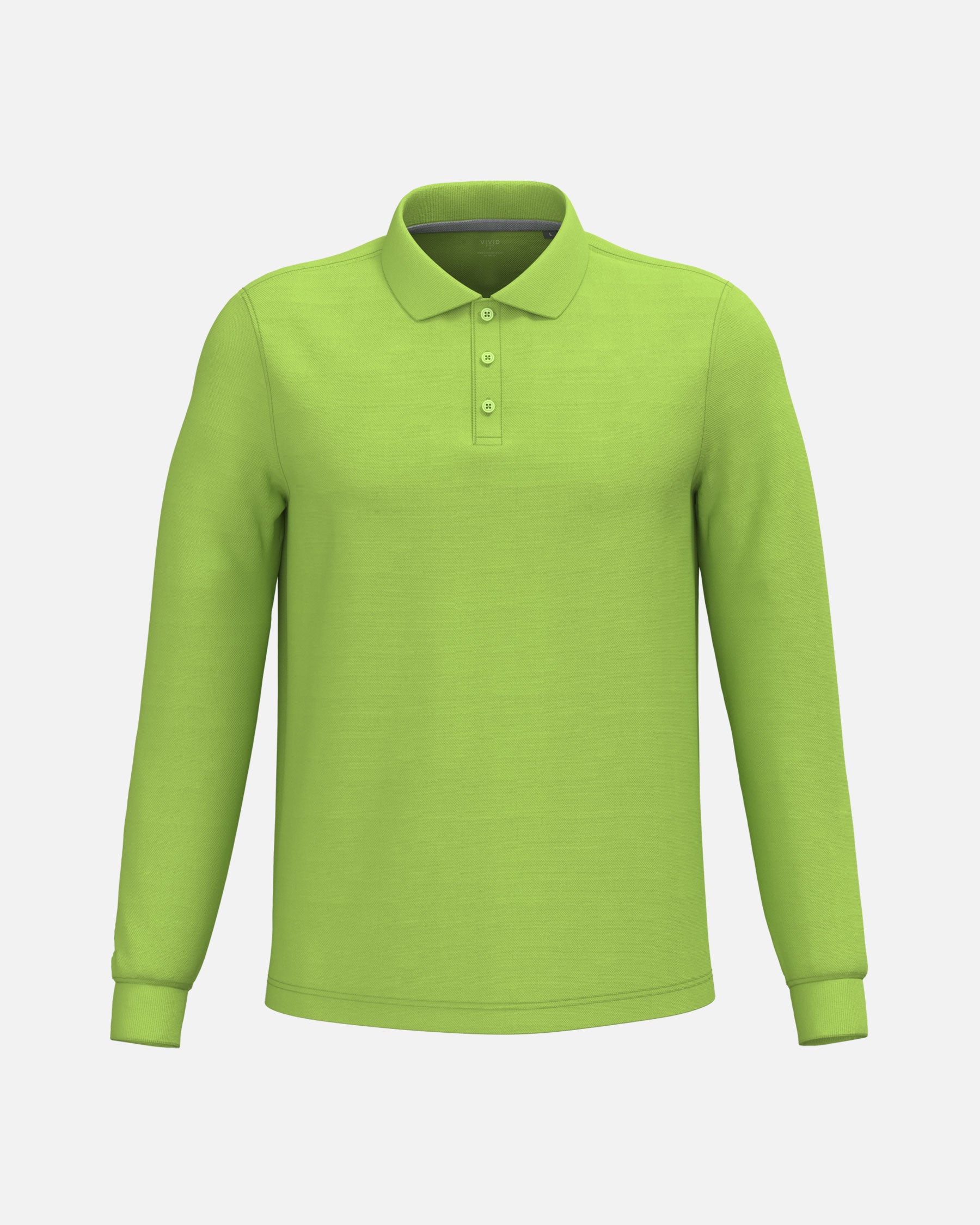 Schweres Herren Piqué Polo Langarmshirt