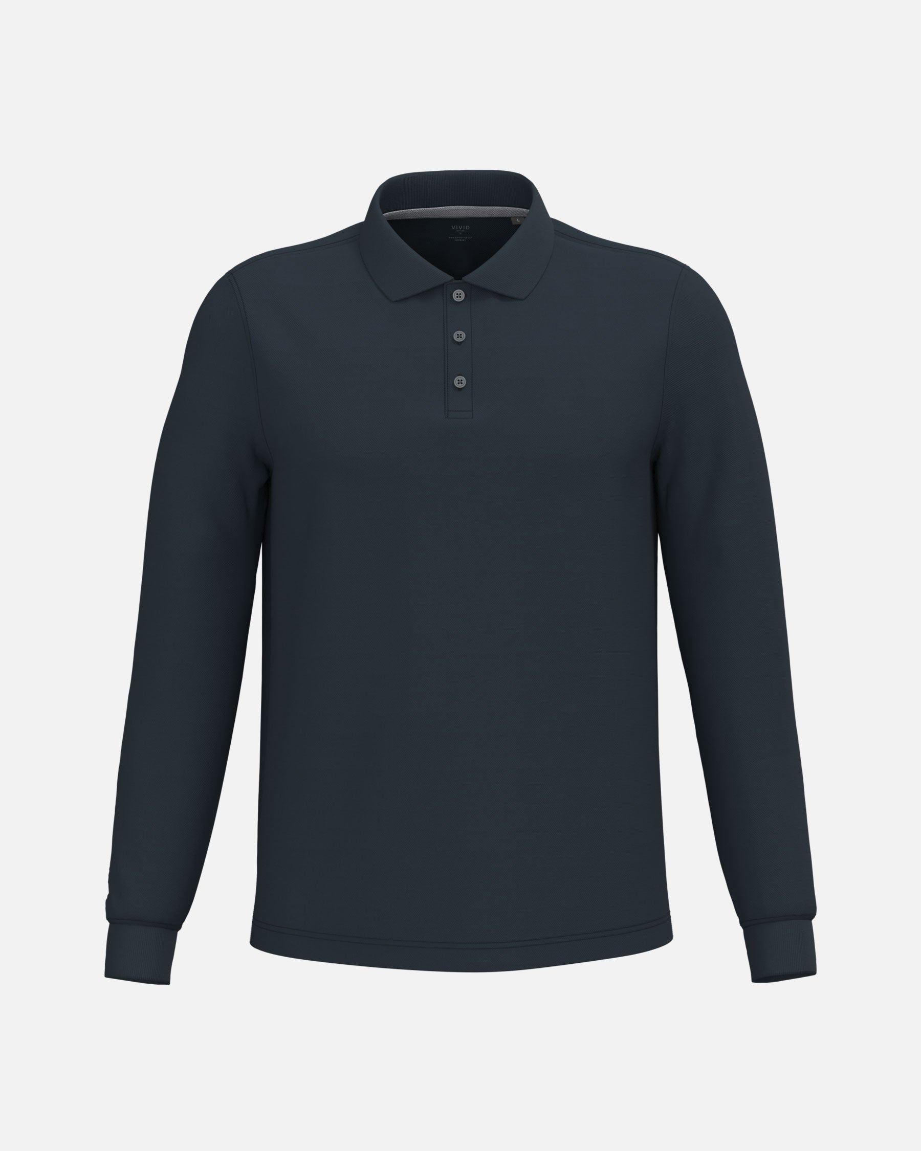 Schweres Herren Piqué Polo Langarmshirt