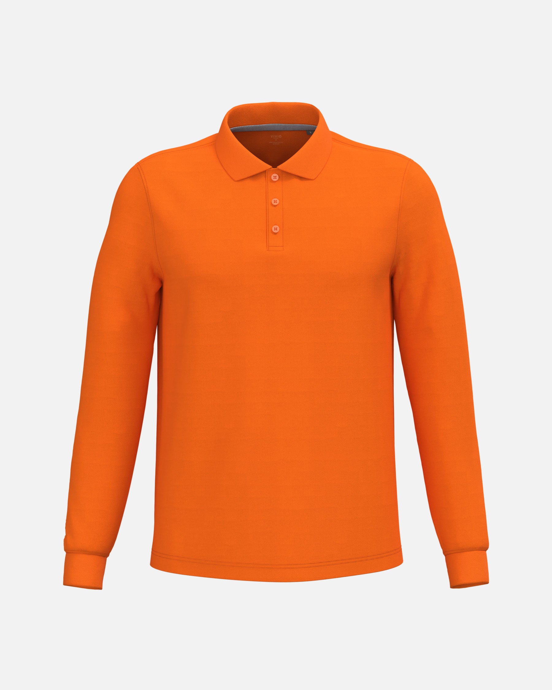 Schweres Herren Piqué Polo Langarmshirt