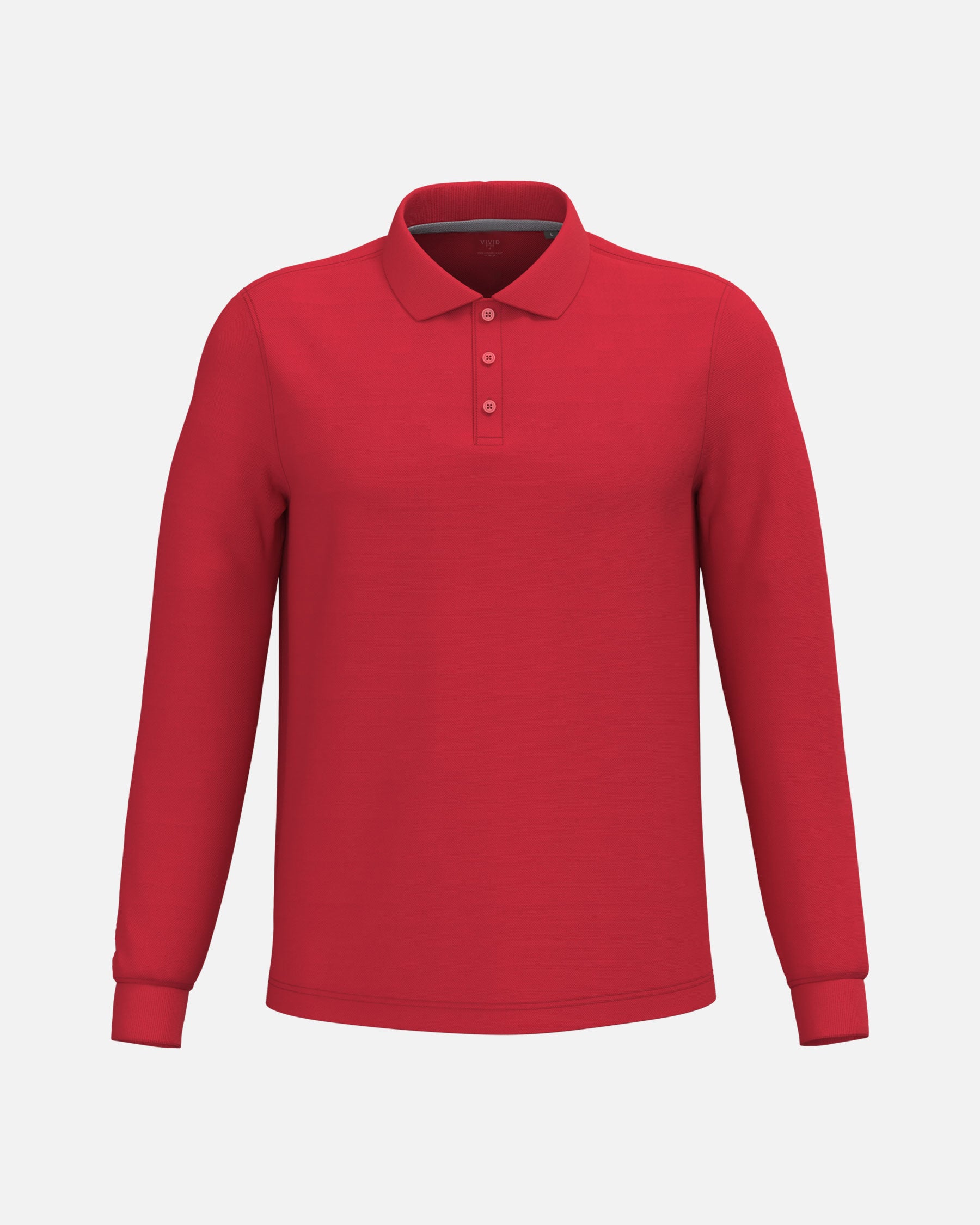 Schweres Herren Piqué Polo Langarmshirt
