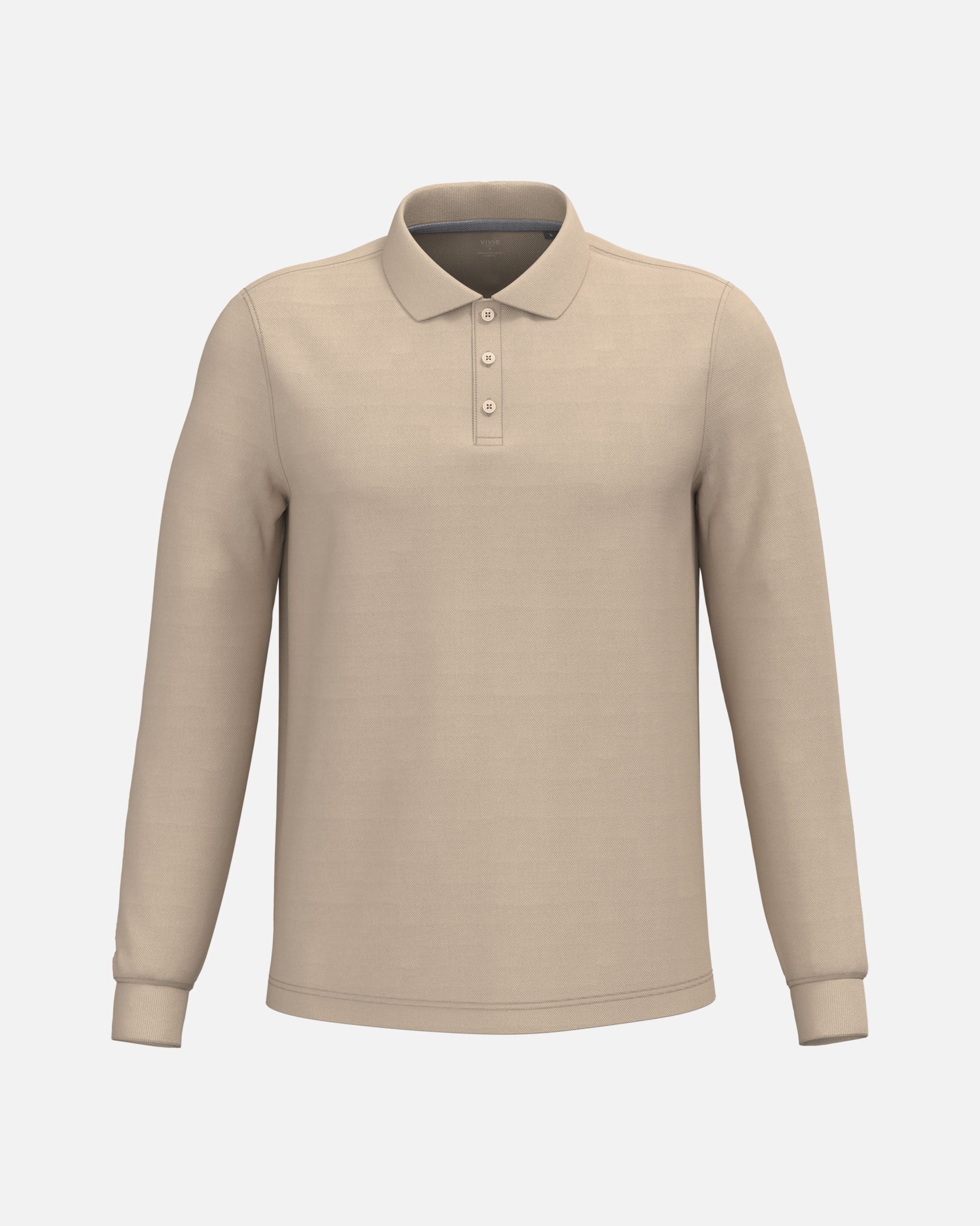 Schweres Herren Piqué Polo Langarmshirt