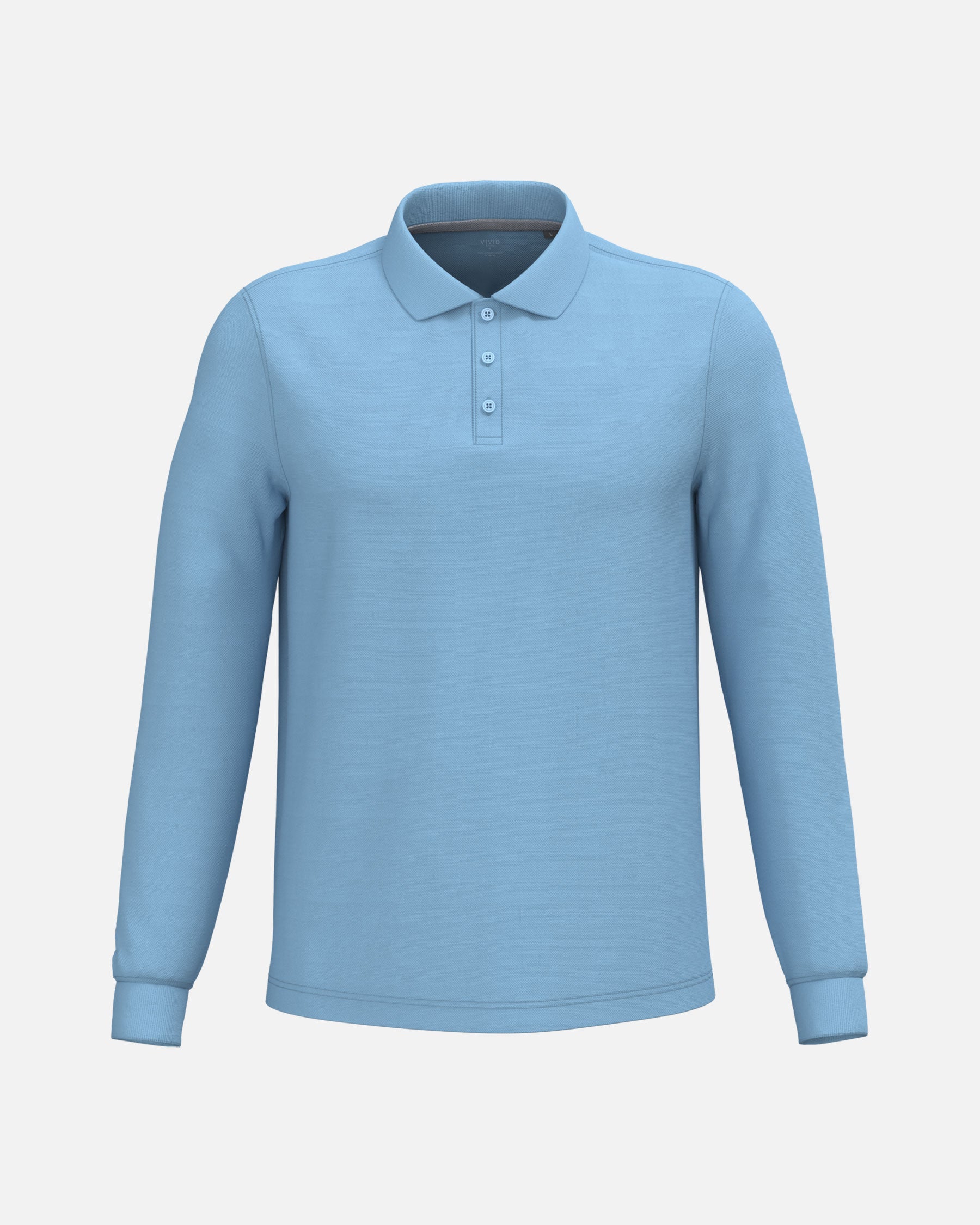 Schweres Herren Piqué Polo Langarmshirt