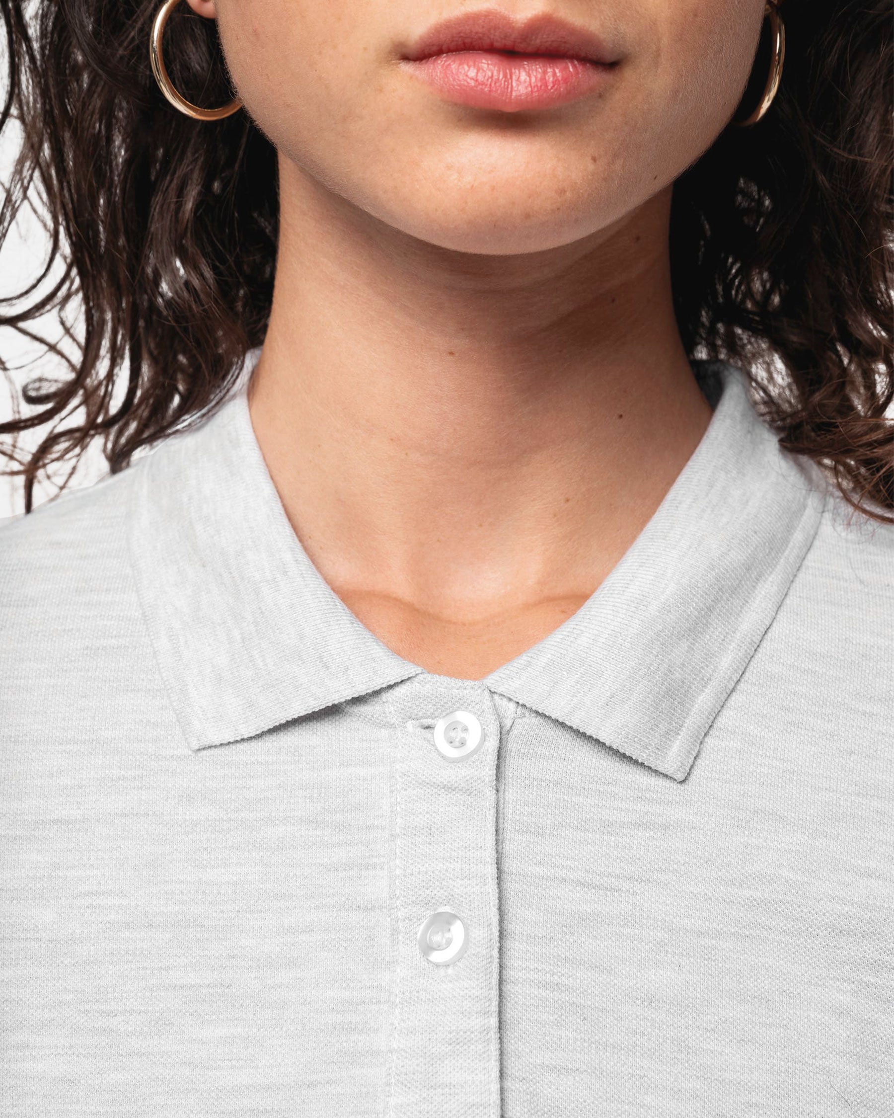 Schweres Damen Piqué Polo Langarmshirt von VIVID