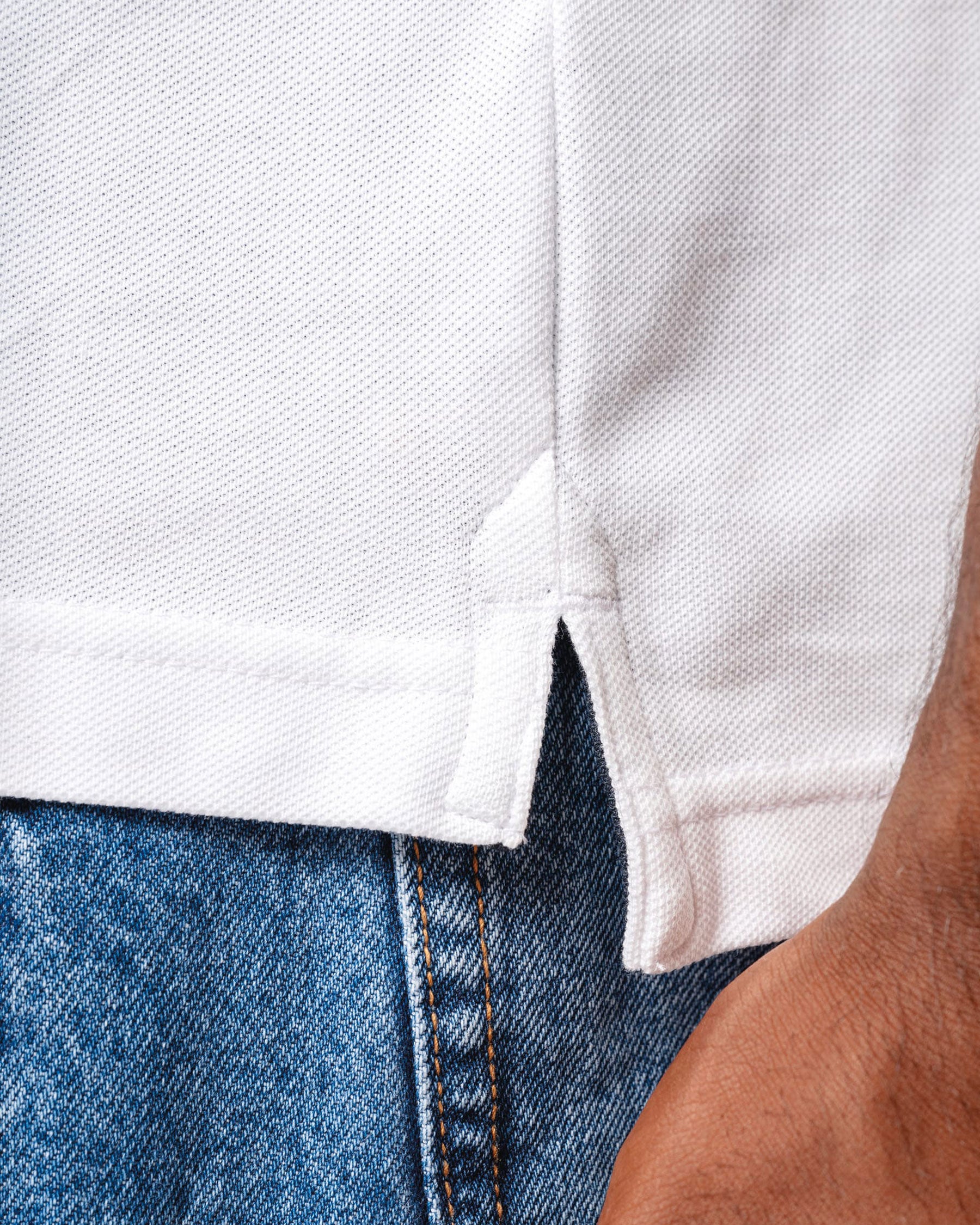Schweres Herren Piqué Polo T-Shirt mit Kontrastfarben