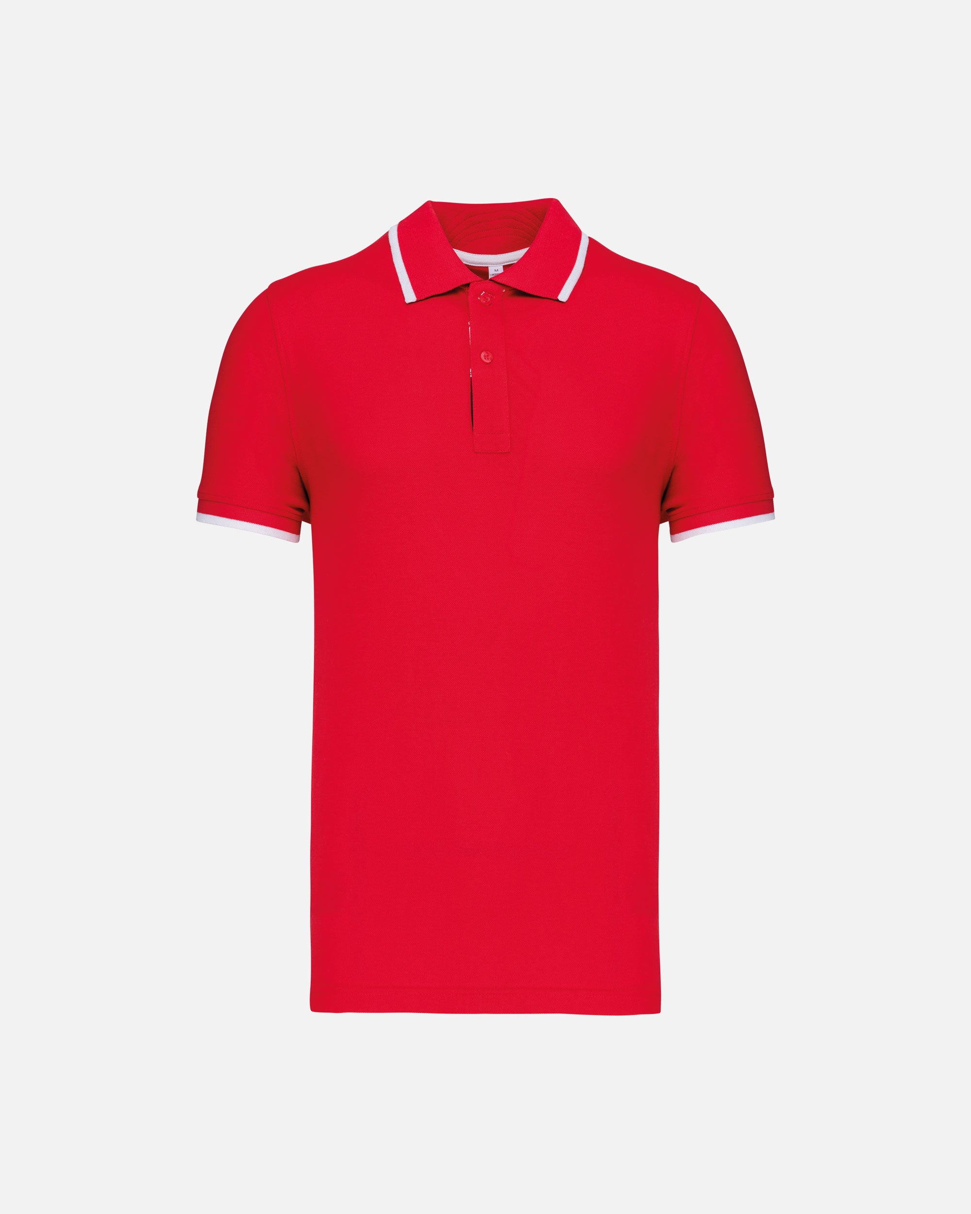 Schweres Herren Piqué Polo T-Shirt mit Kontrastfarben
