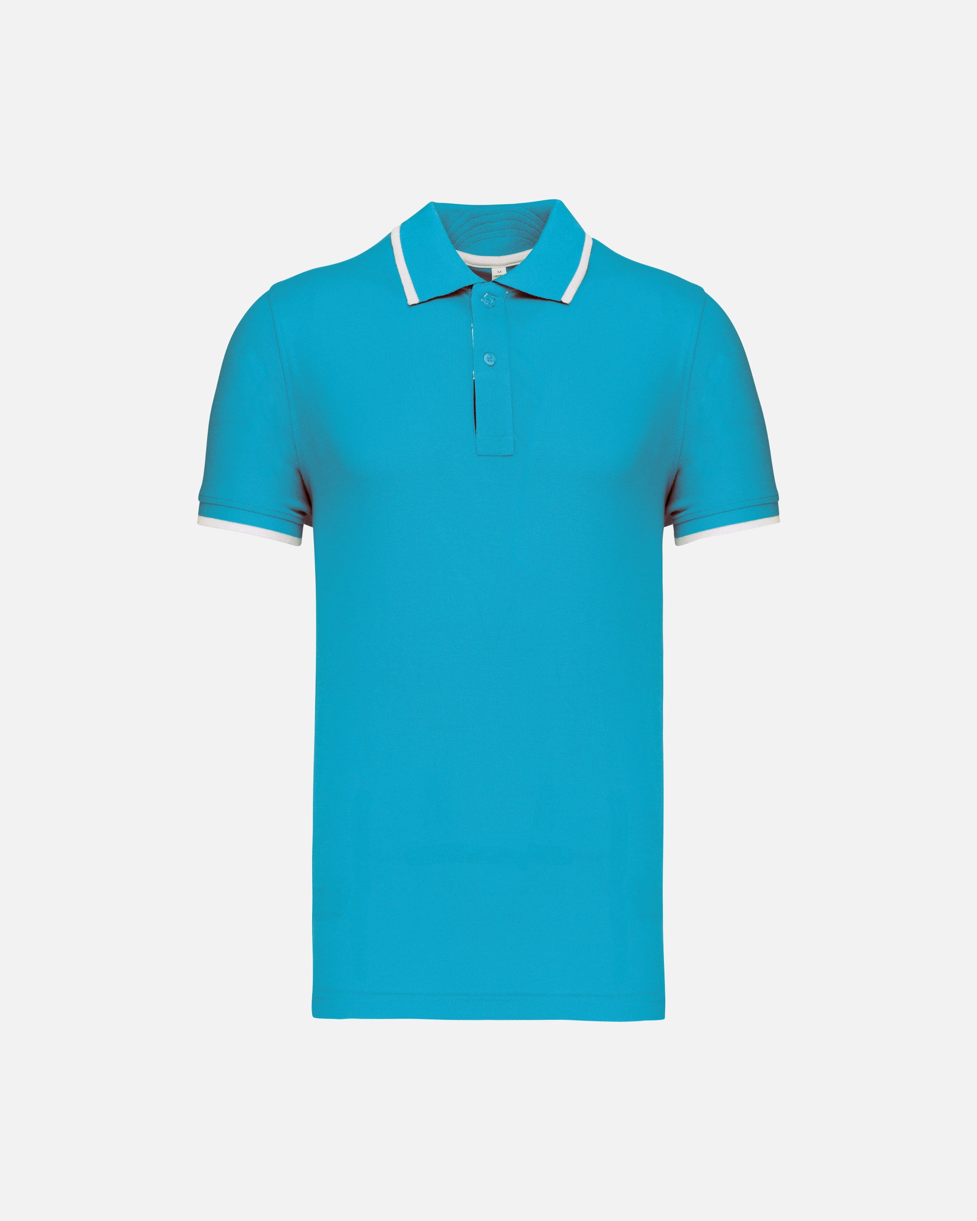 Schweres Herren Piqué Polo T-Shirt mit Kontrastfarben