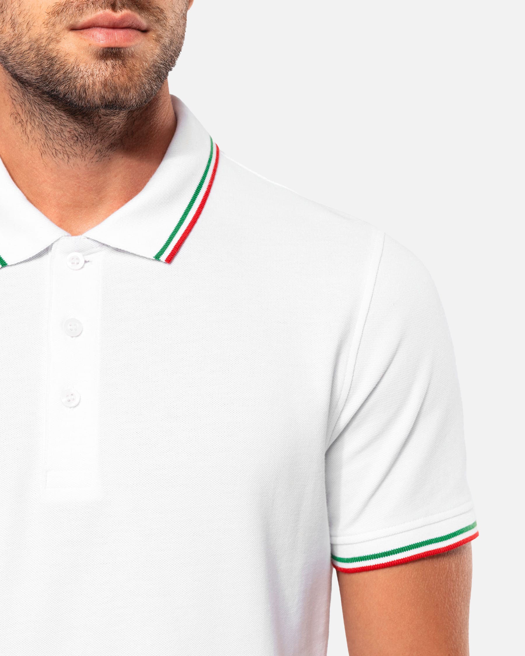 Schweres Herren Piqué Polo T-Shirt mit Kontrastfarben 2.0