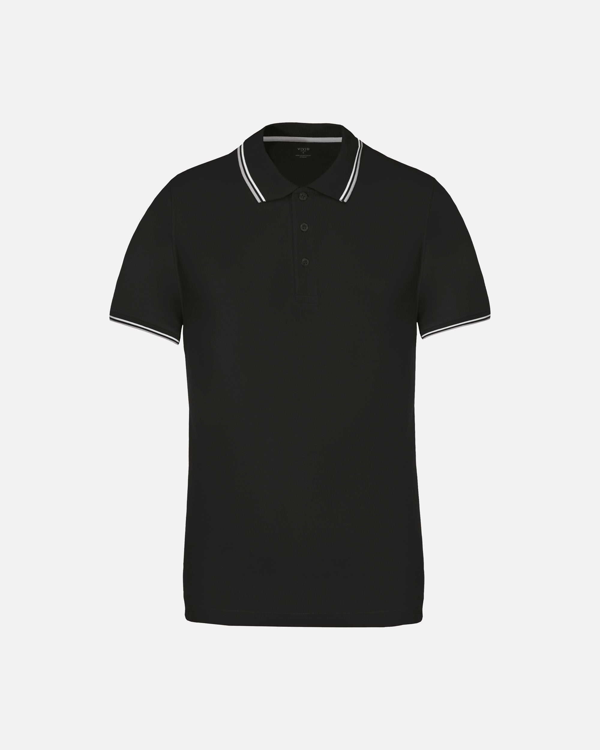 Schweres Herren Piqué Polo T-Shirt mit Kontrastfarben 2.0