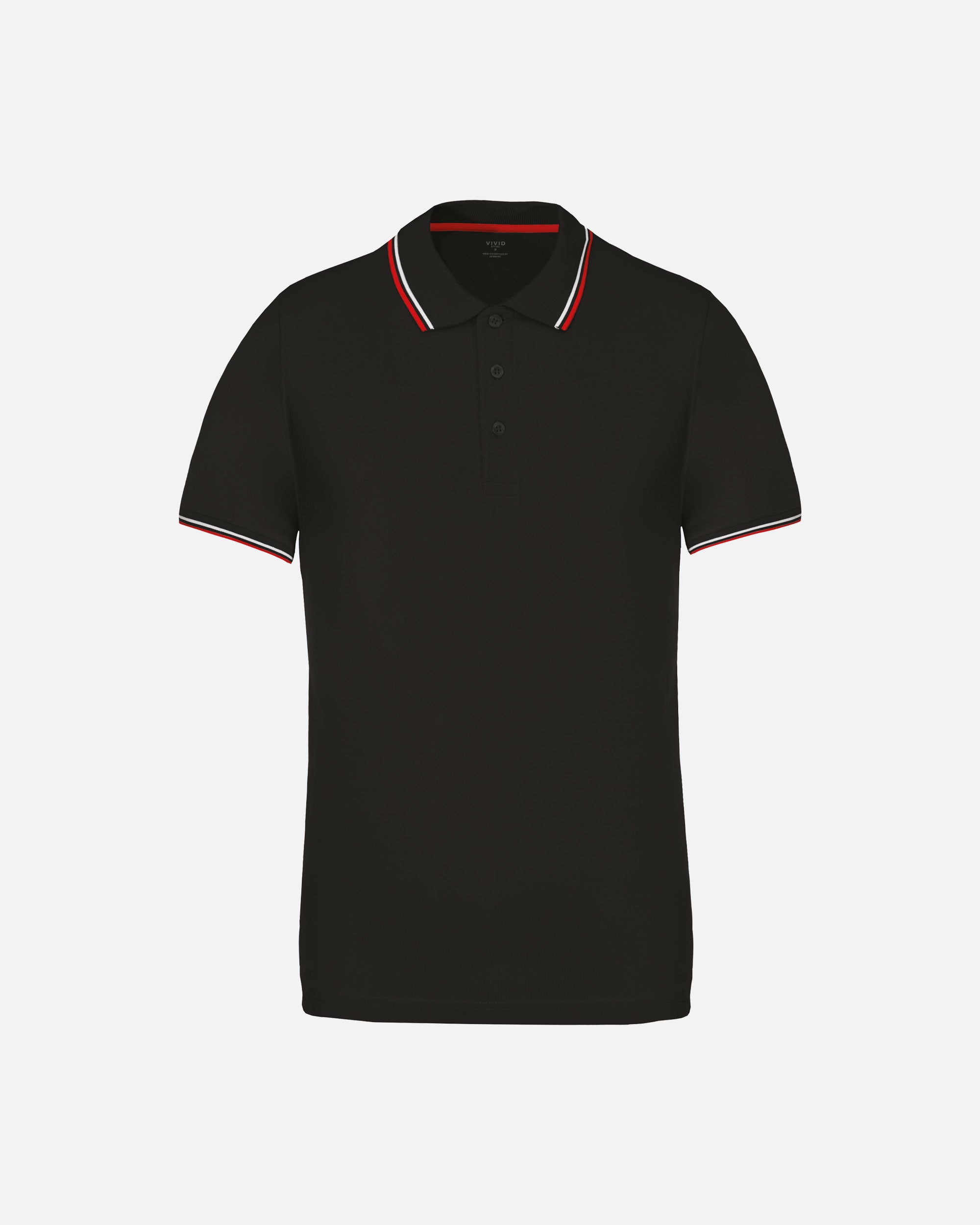 Schweres Herren Piqué Polo T-Shirt mit Kontrastfarben 2.0