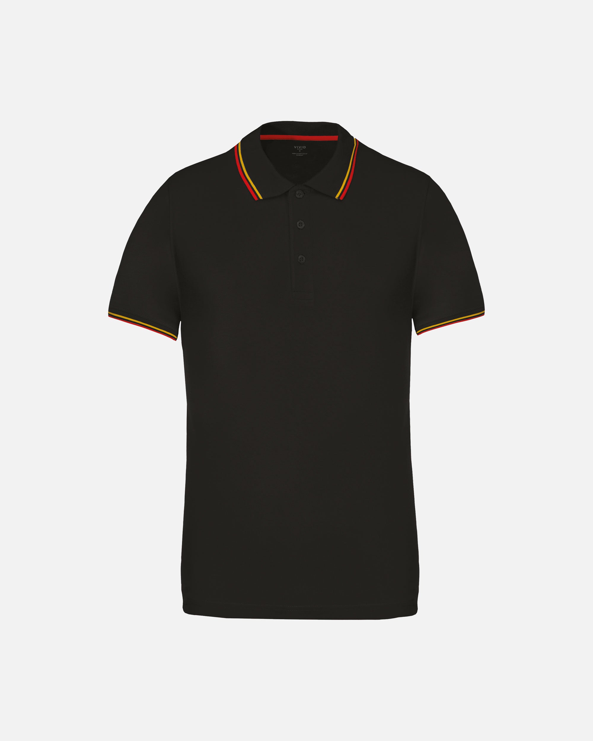 Schweres Herren Piqué Polo T-Shirt mit Kontrastfarben 2.0
