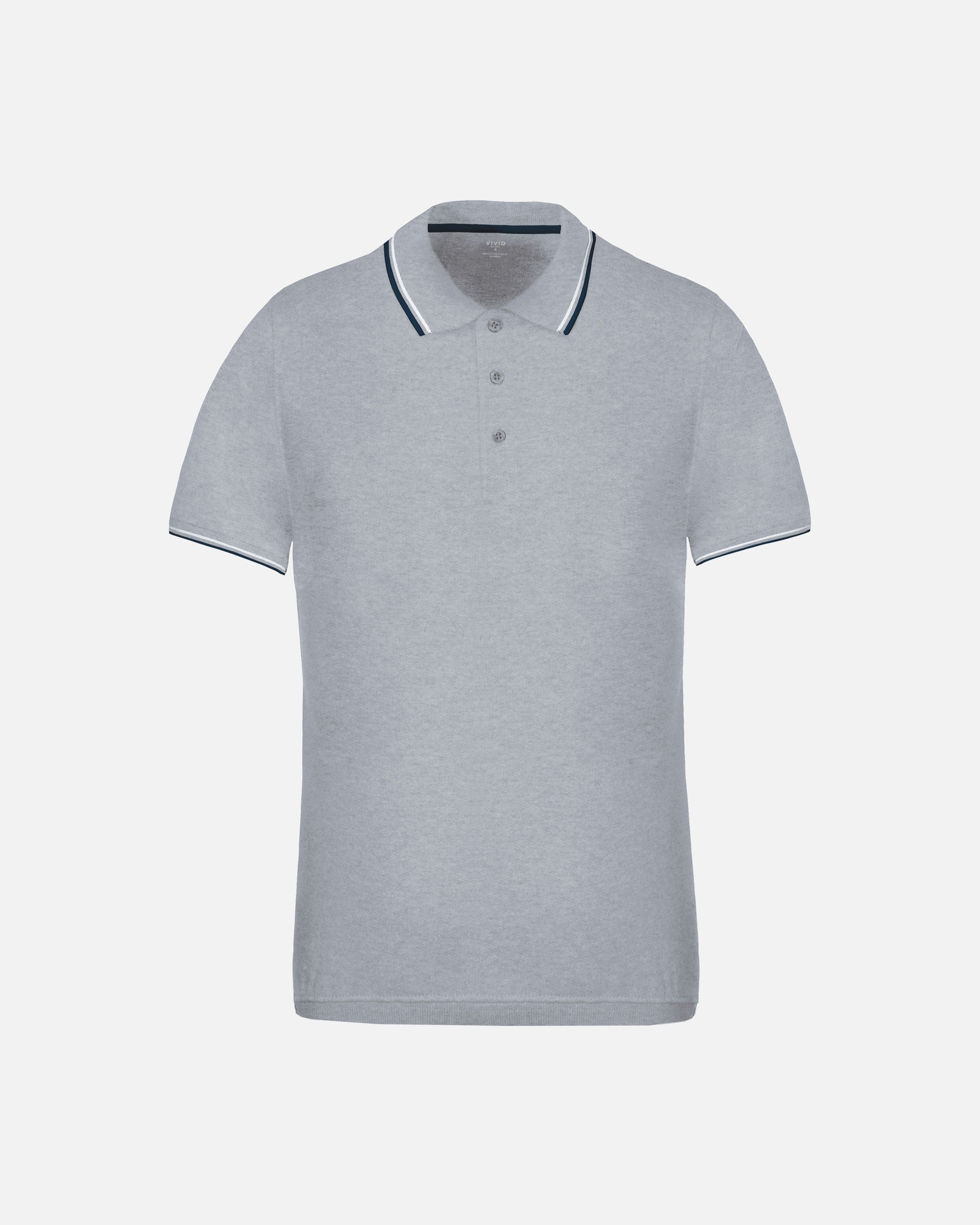Schweres Herren Piqué Polo T-Shirt mit Kontrastfarben 2.0