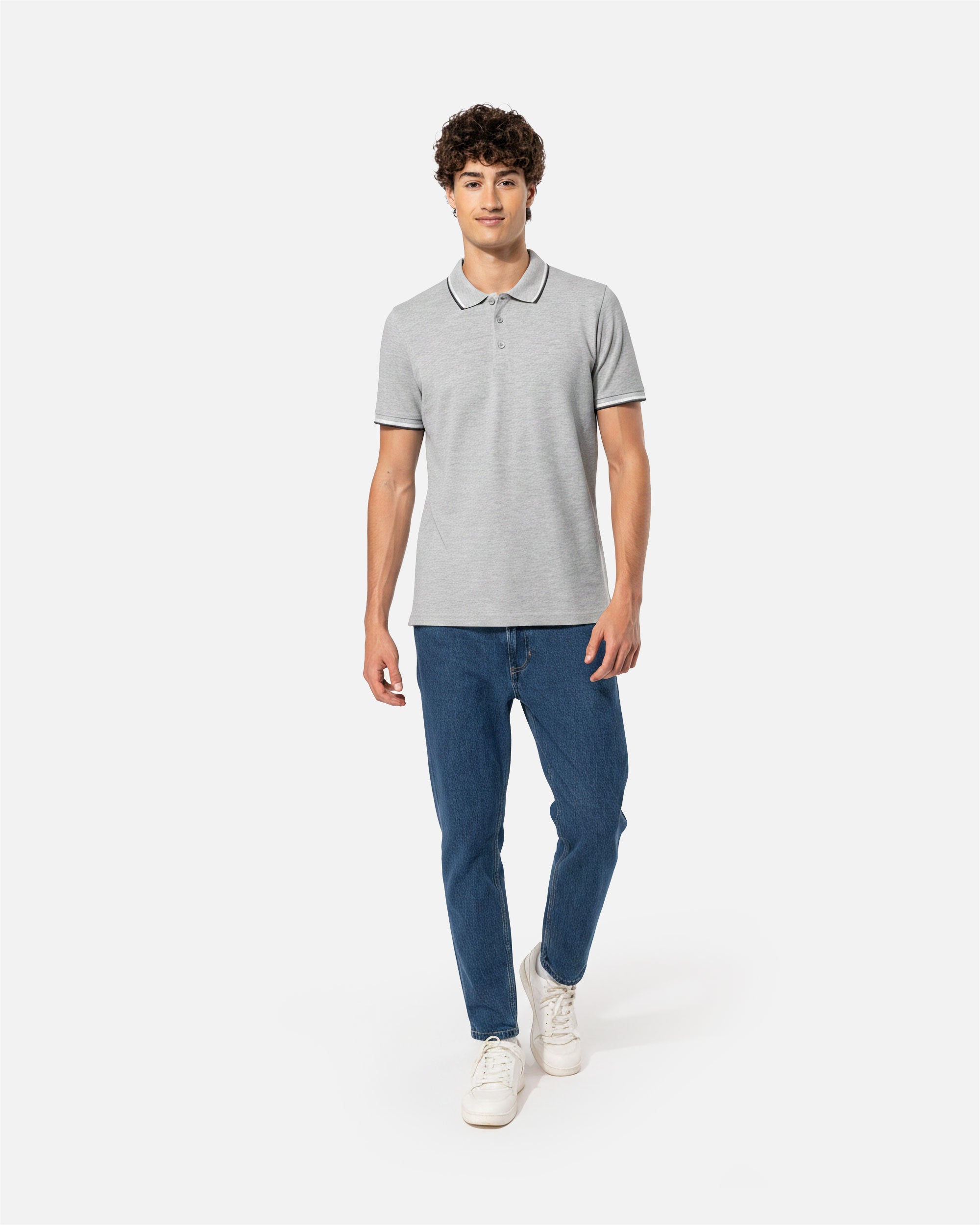 Schweres Herren Piqué Polo T-Shirt mit Kontrastfarben 2.0 von VIVID