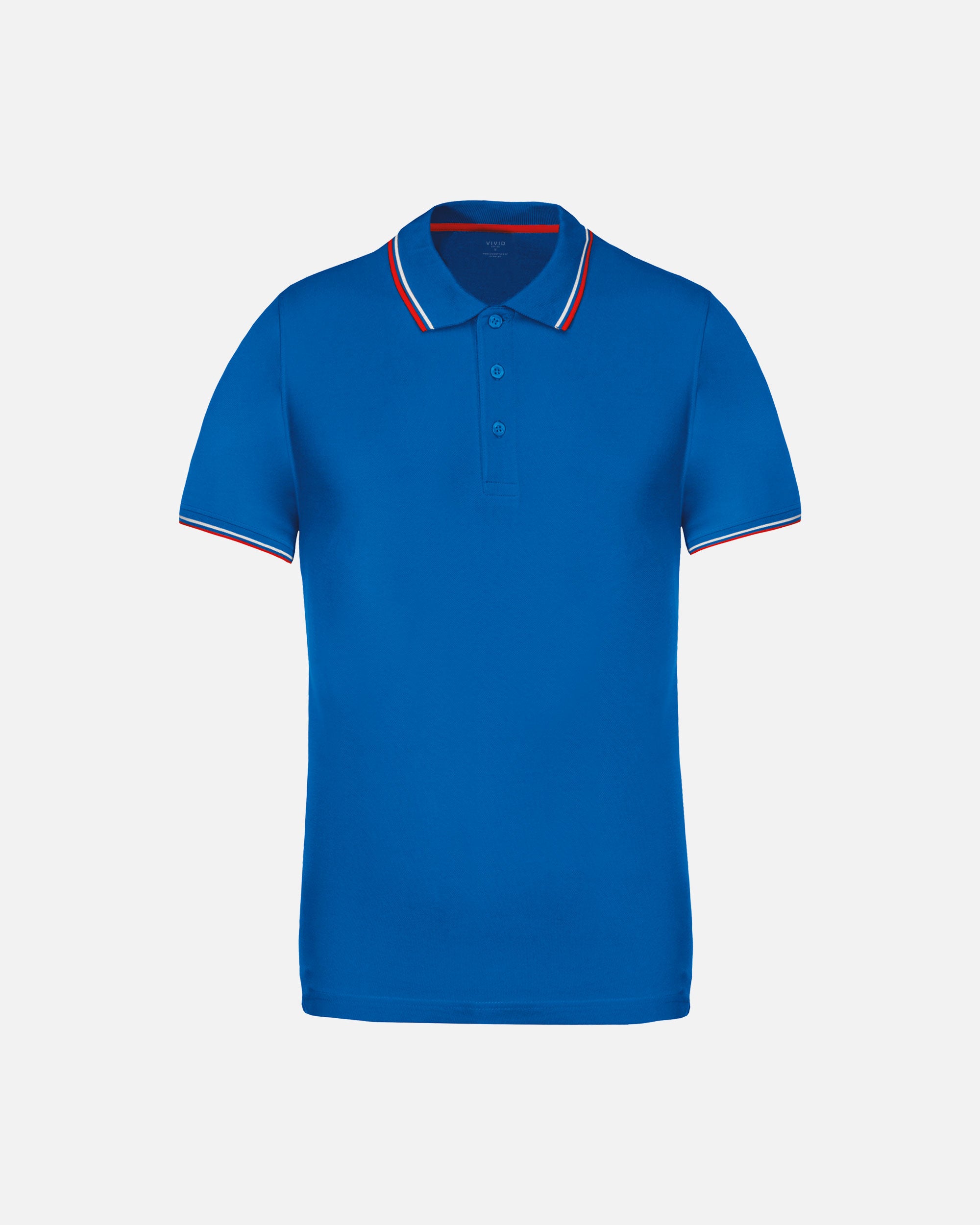 Schweres Herren Piqué Polo T-Shirt mit Kontrastfarben 2.0