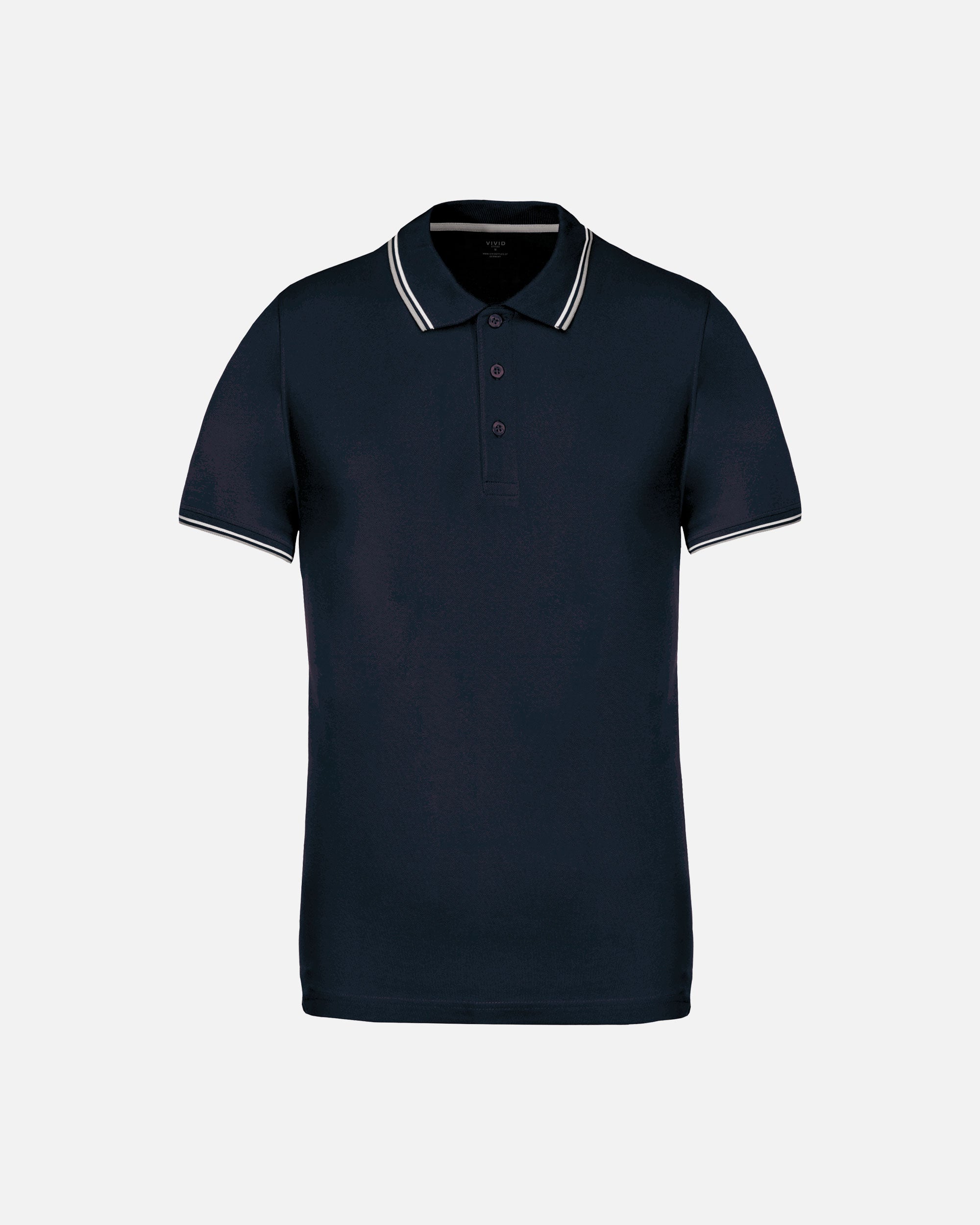 Schweres Herren Piqué Polo T-Shirt mit Kontrastfarben 2.0