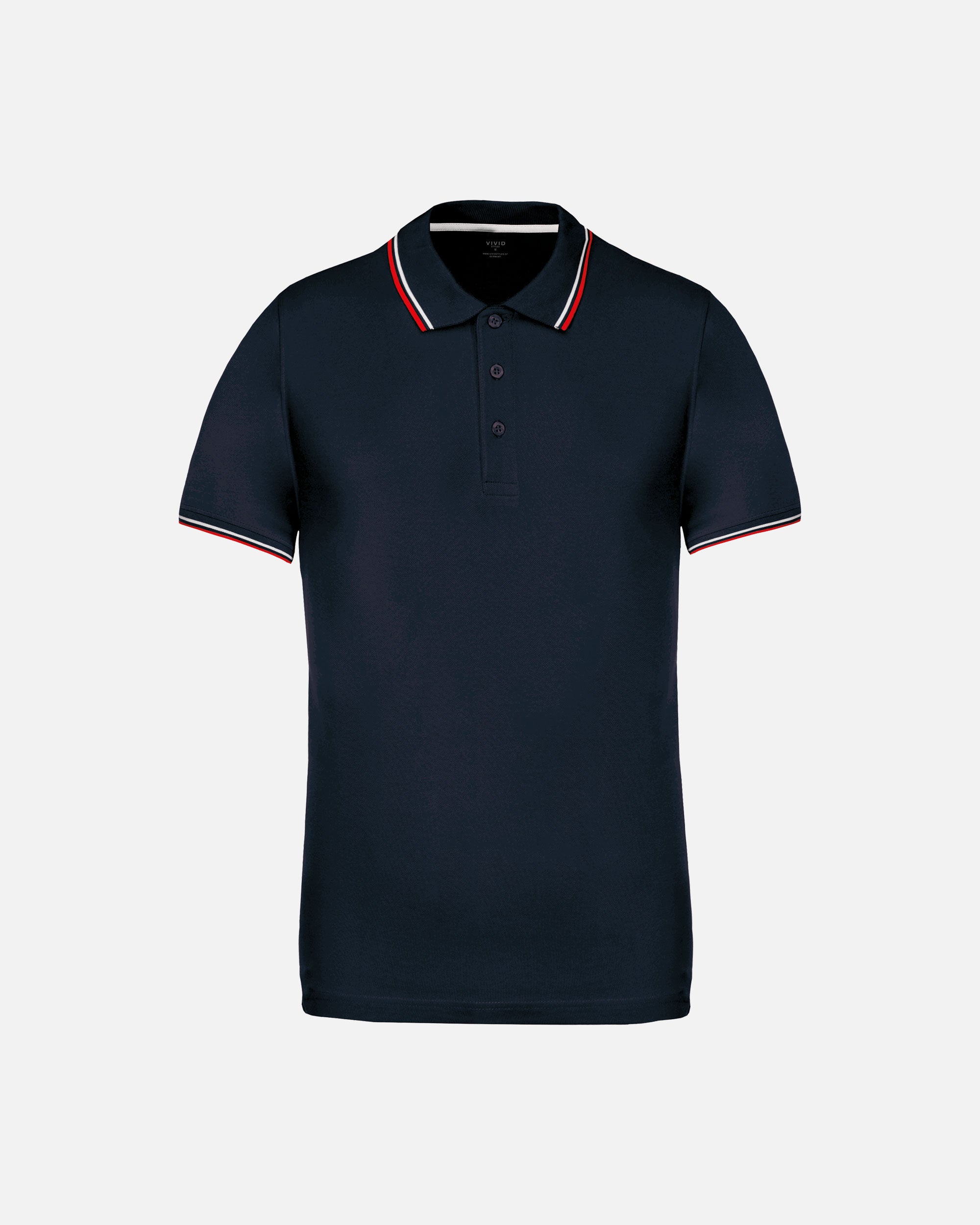 Schweres Herren Piqué Polo T-Shirt mit Kontrastfarben 2.0